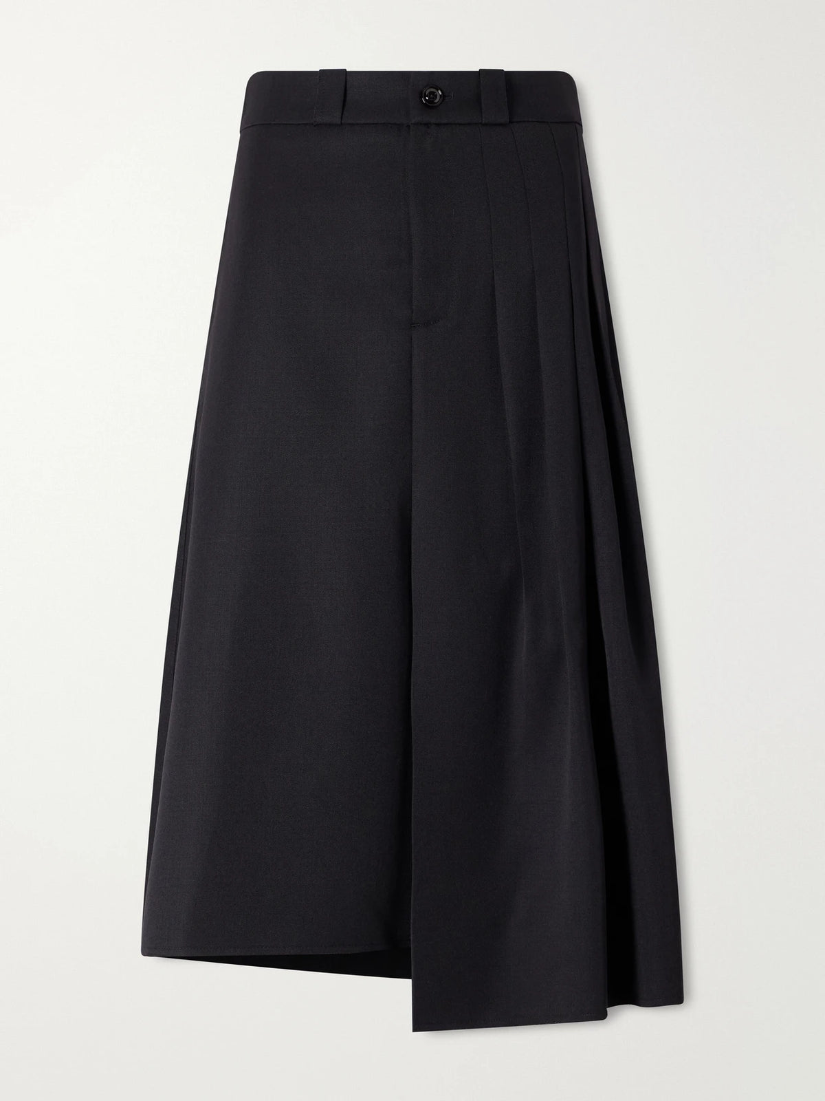 Our Legacy Origami Asymmetric Pleated Virgin Wool Skirt