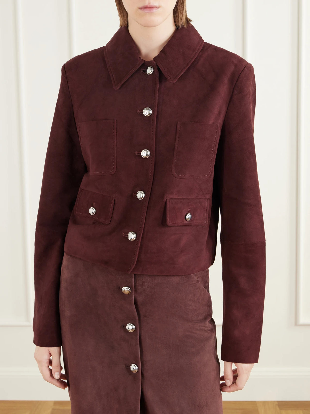 Altuzarra Astley Cropped Suede Jacket