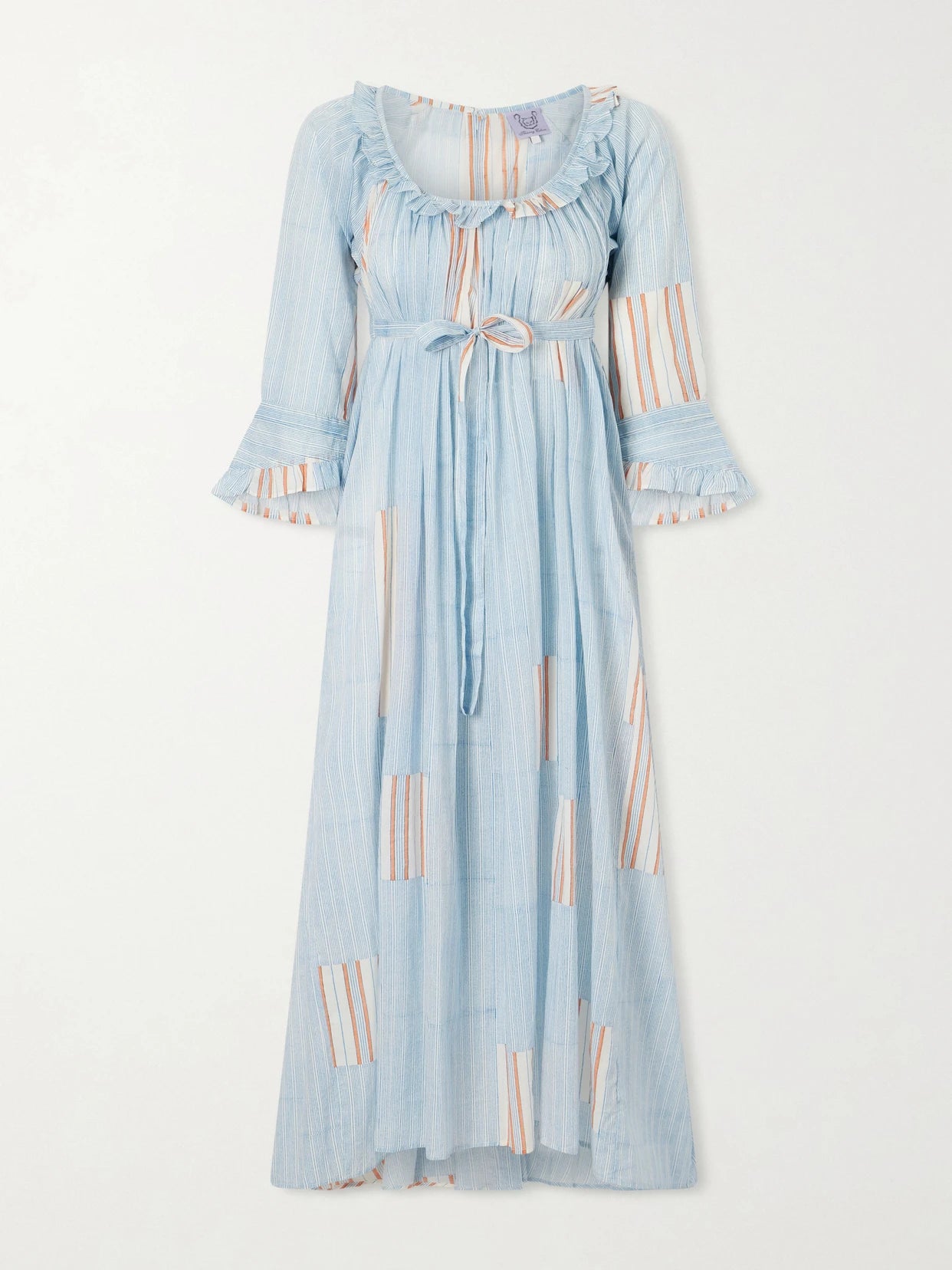 Antoinette Ruffled Printed Cotton-voile Midi Dress