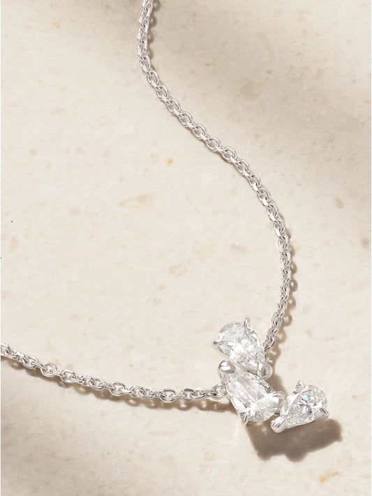 Serti Sur Vide 18-karat White Gold Diamond Necklace