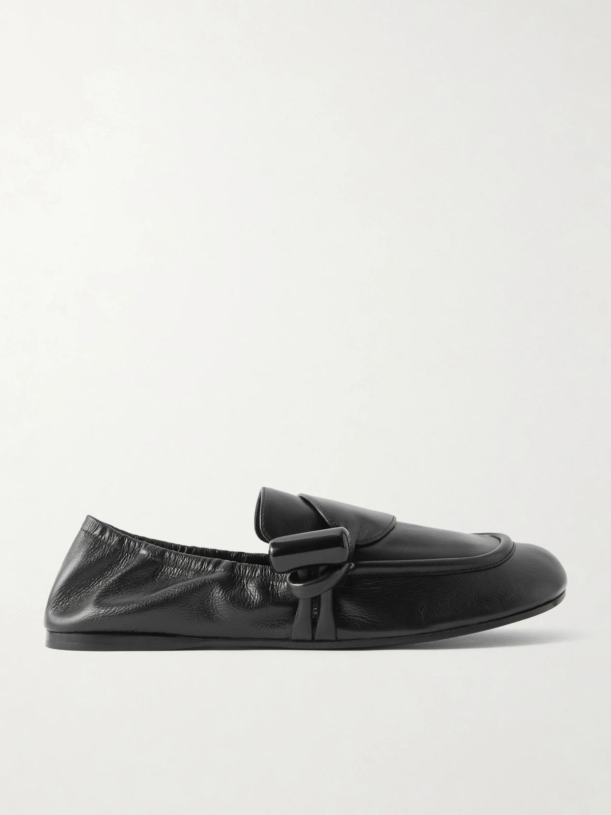 Toggle Embellished Leather Loafers