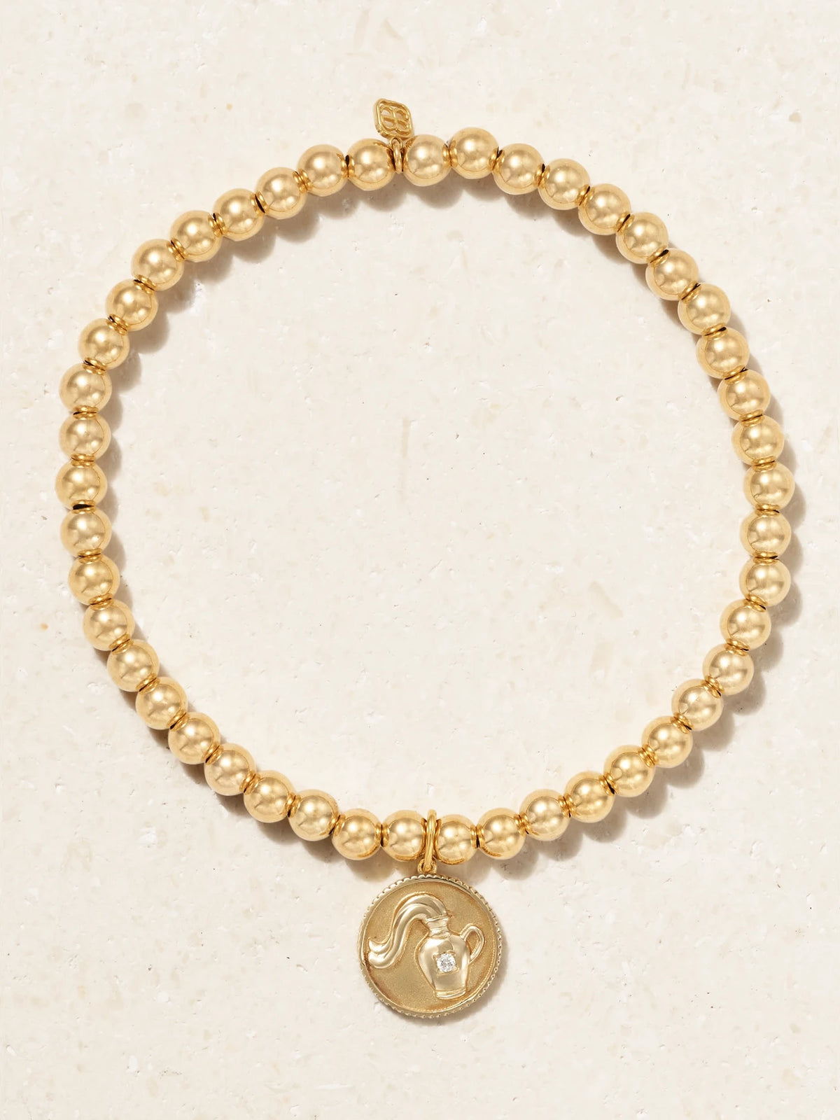 Aquarius 14-karat Gold Diamond Bracelet