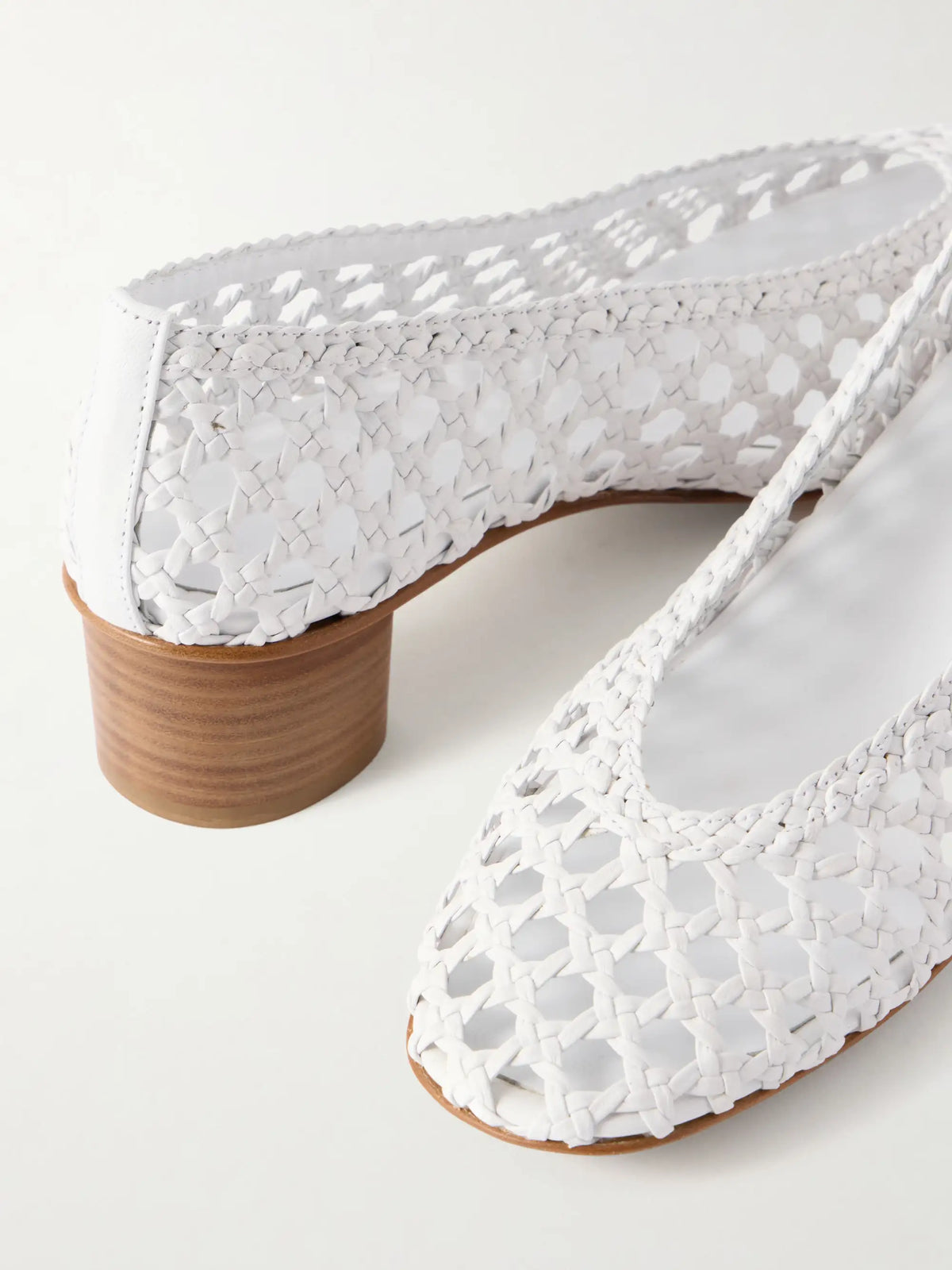 Woven 40 Leather Pumps