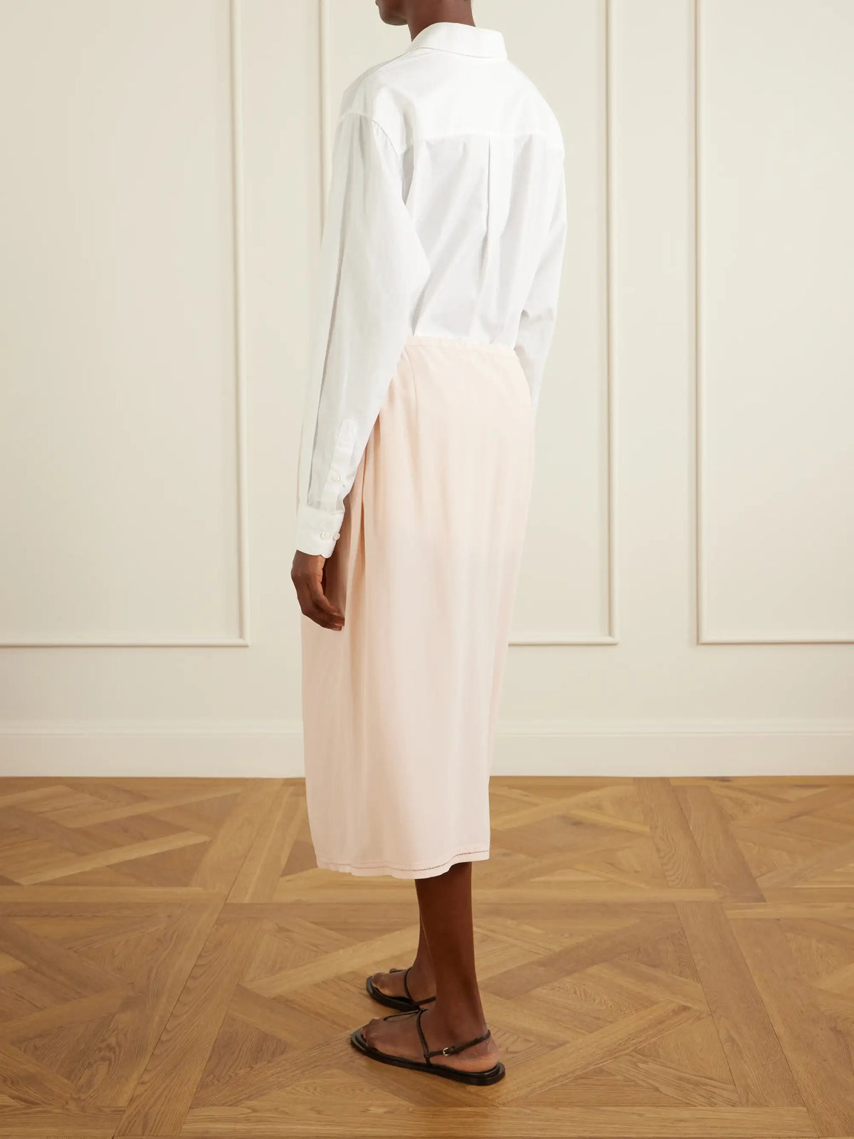 Silk Midi Skirt
