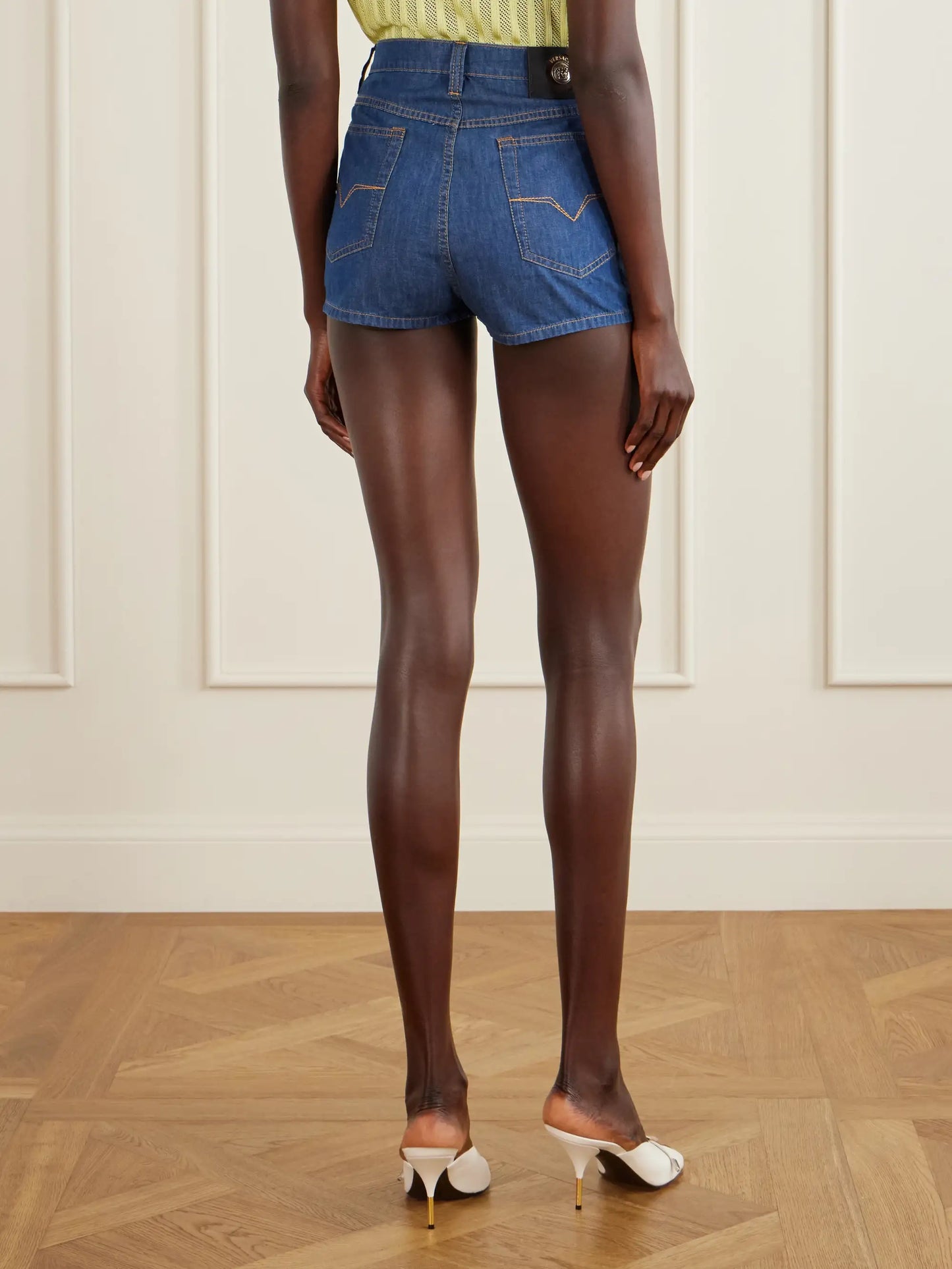 Denim High-rise Shorts