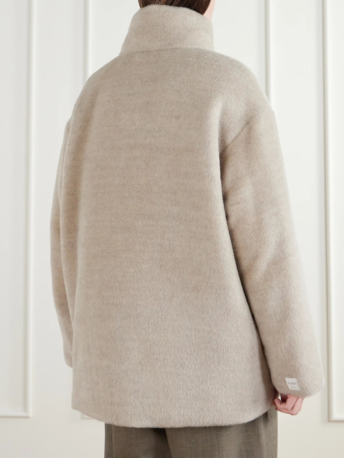 Max Mara Arancio Reversible Brushed Alpaca And Virgin Wool-blend And Shell Down Jacket