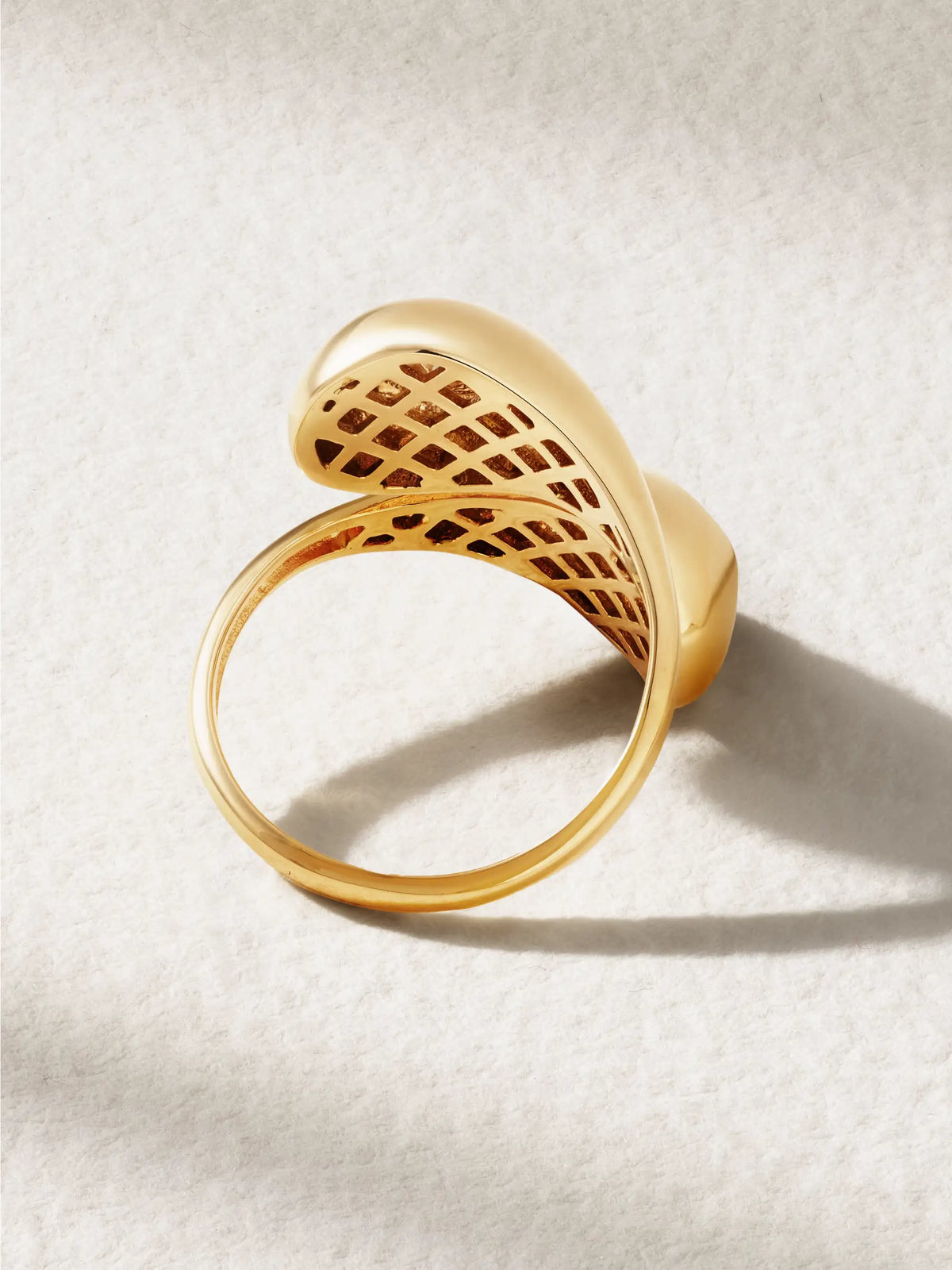 Twin Water Droplet 14-karat Gold Diamond Ring