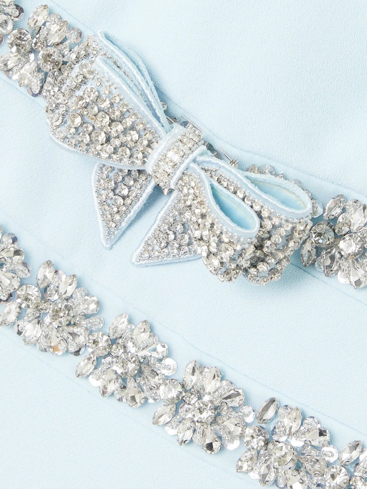 Self-Portrait Bow-detailed Crystal-embellished Crepe Maxi Dress