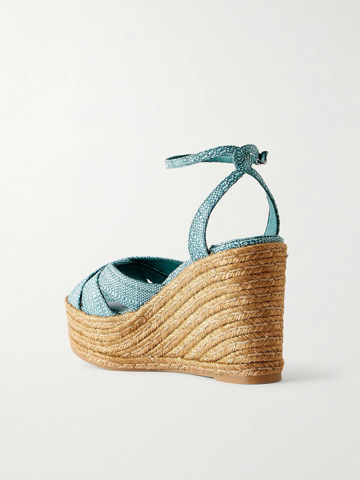 Korra 100 Raffia Platform Wedge Sandals