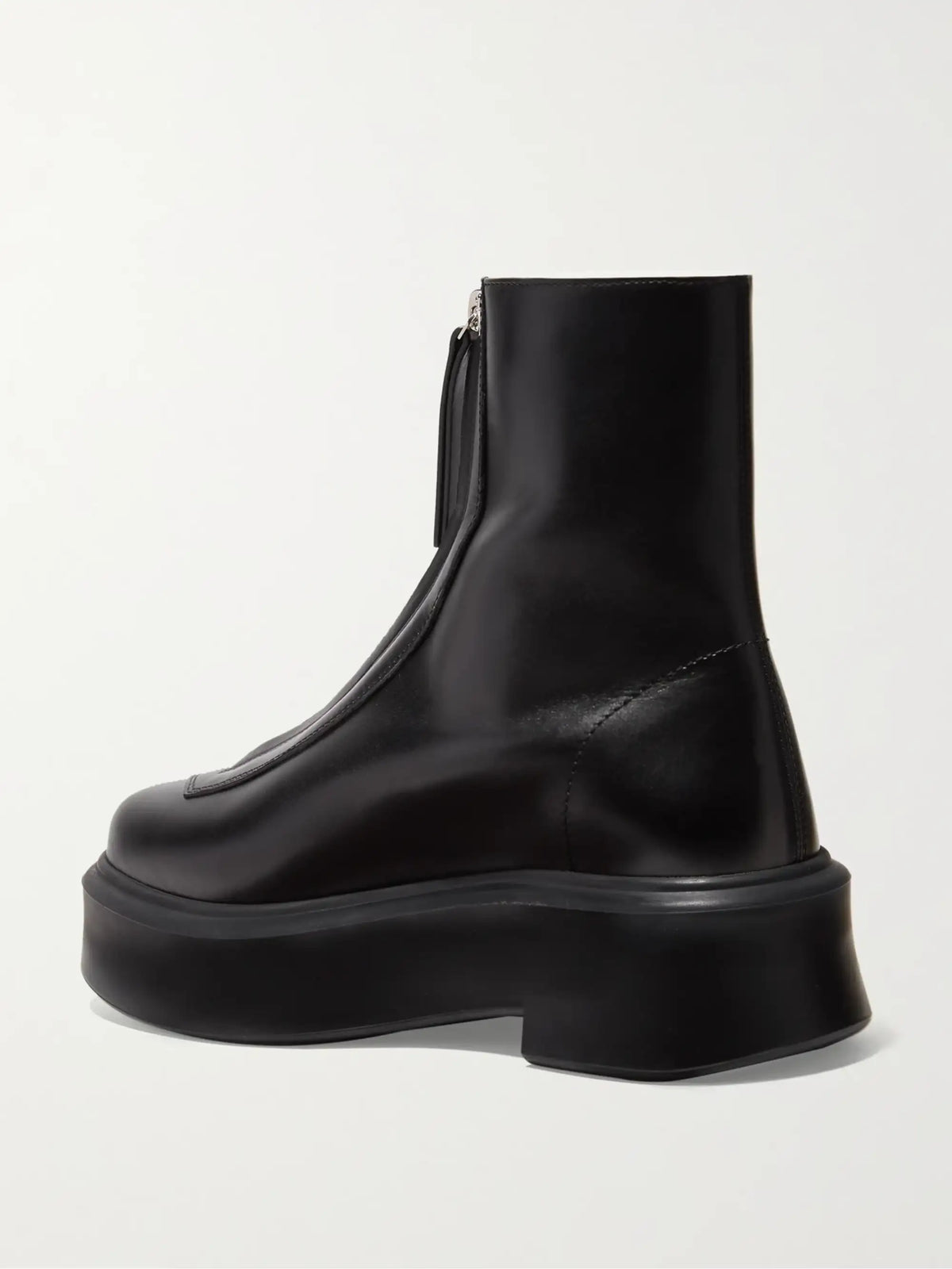 The Row Leather Ankle Boots