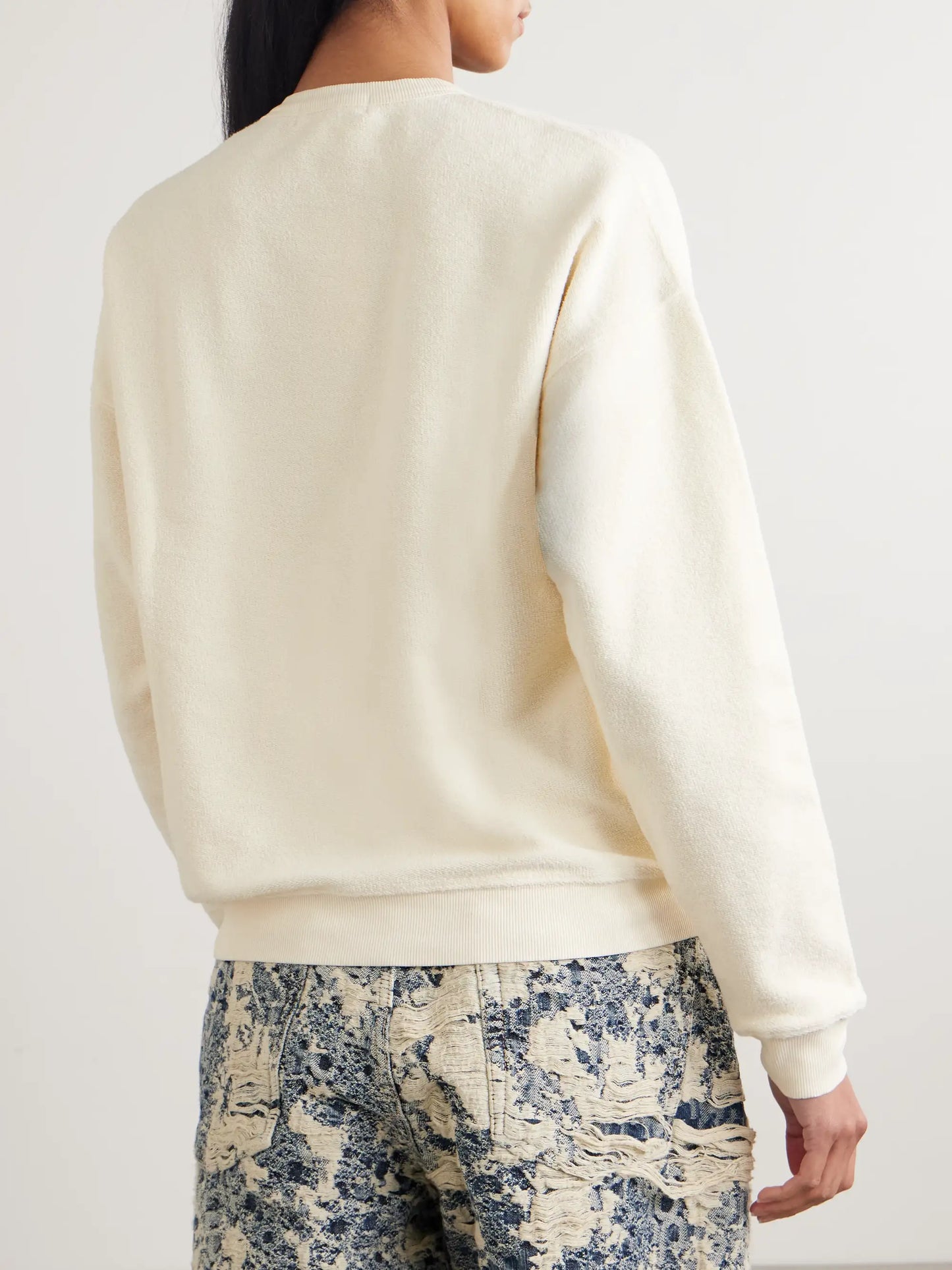 Embroidered Cotton-terry Sweatshirt