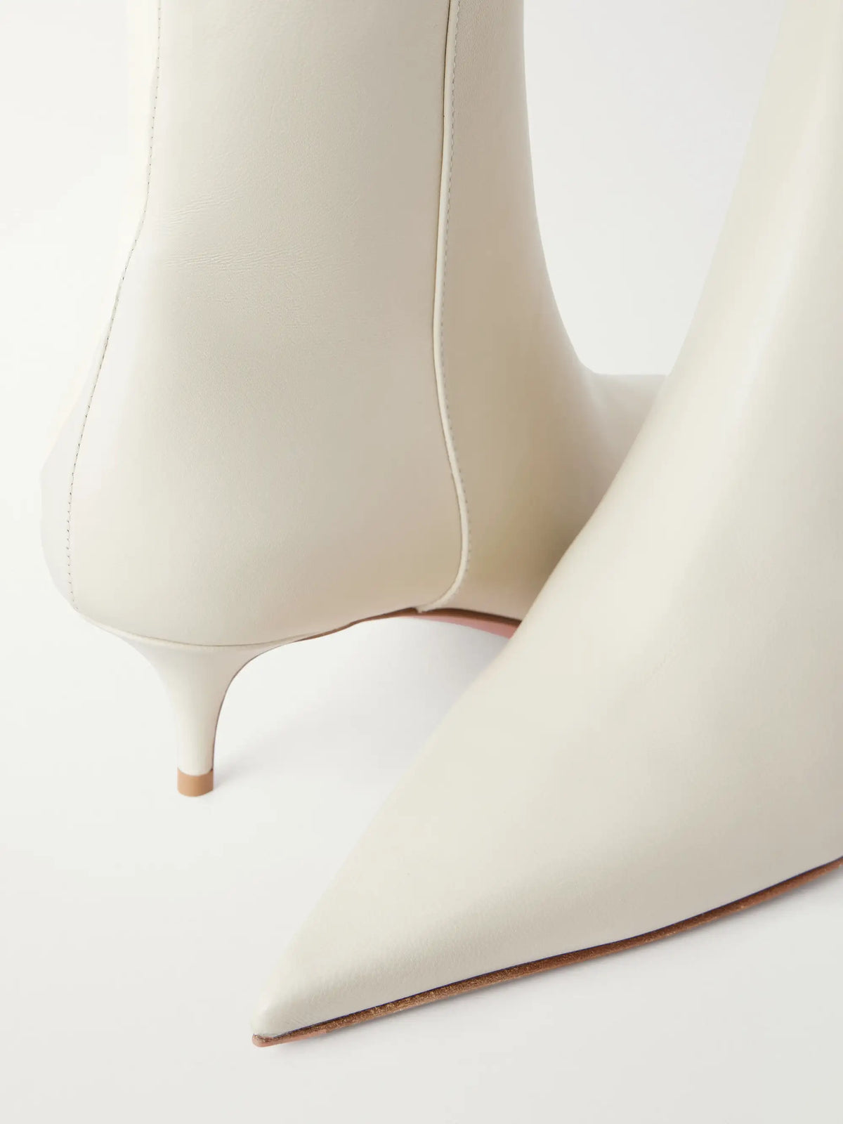 Amina Muaddi Barbara Bootie 55 Leather Ankle Boots