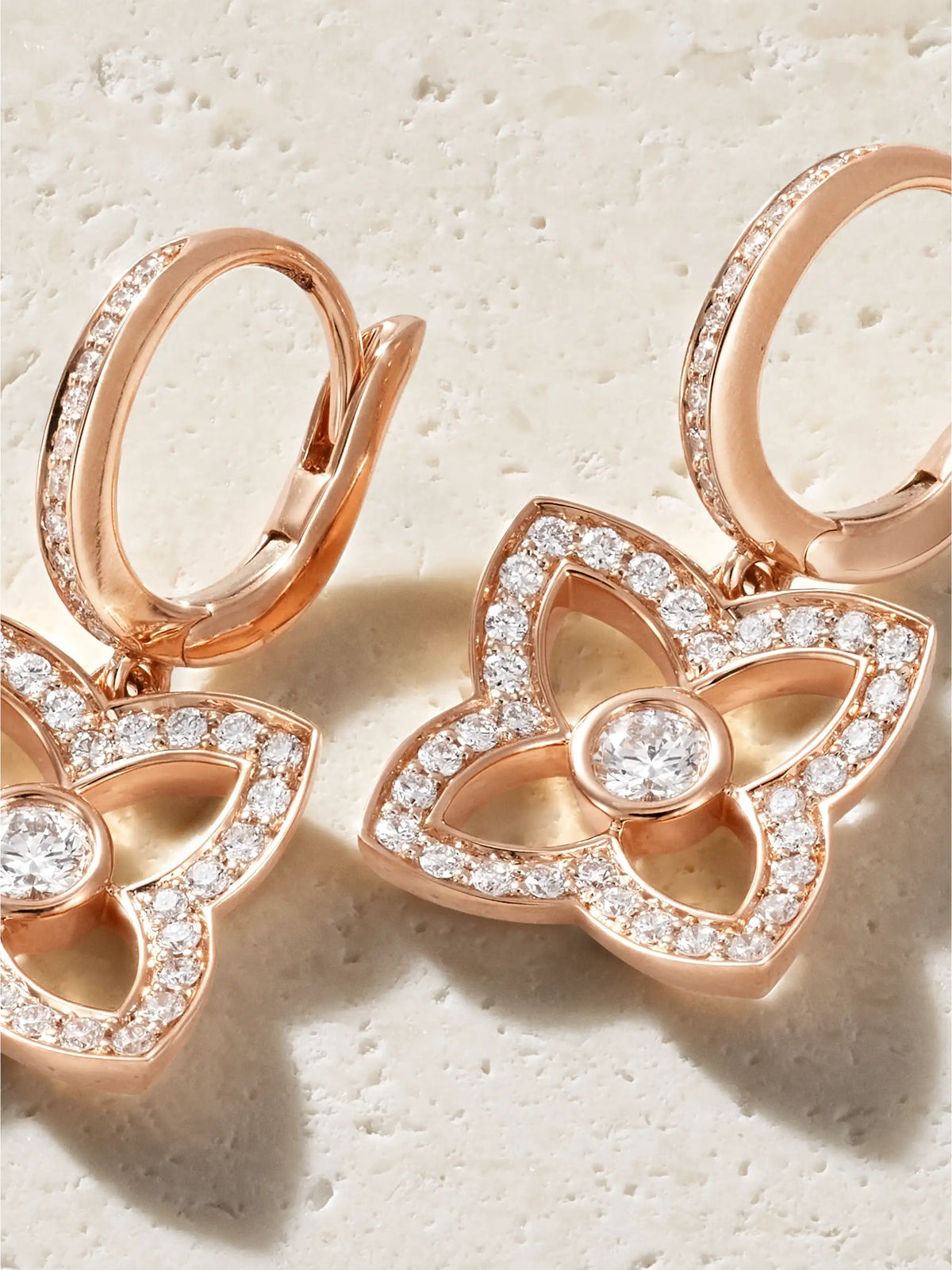 Lotus By De Beers 18-karat Rose Gold Diamond Earrings