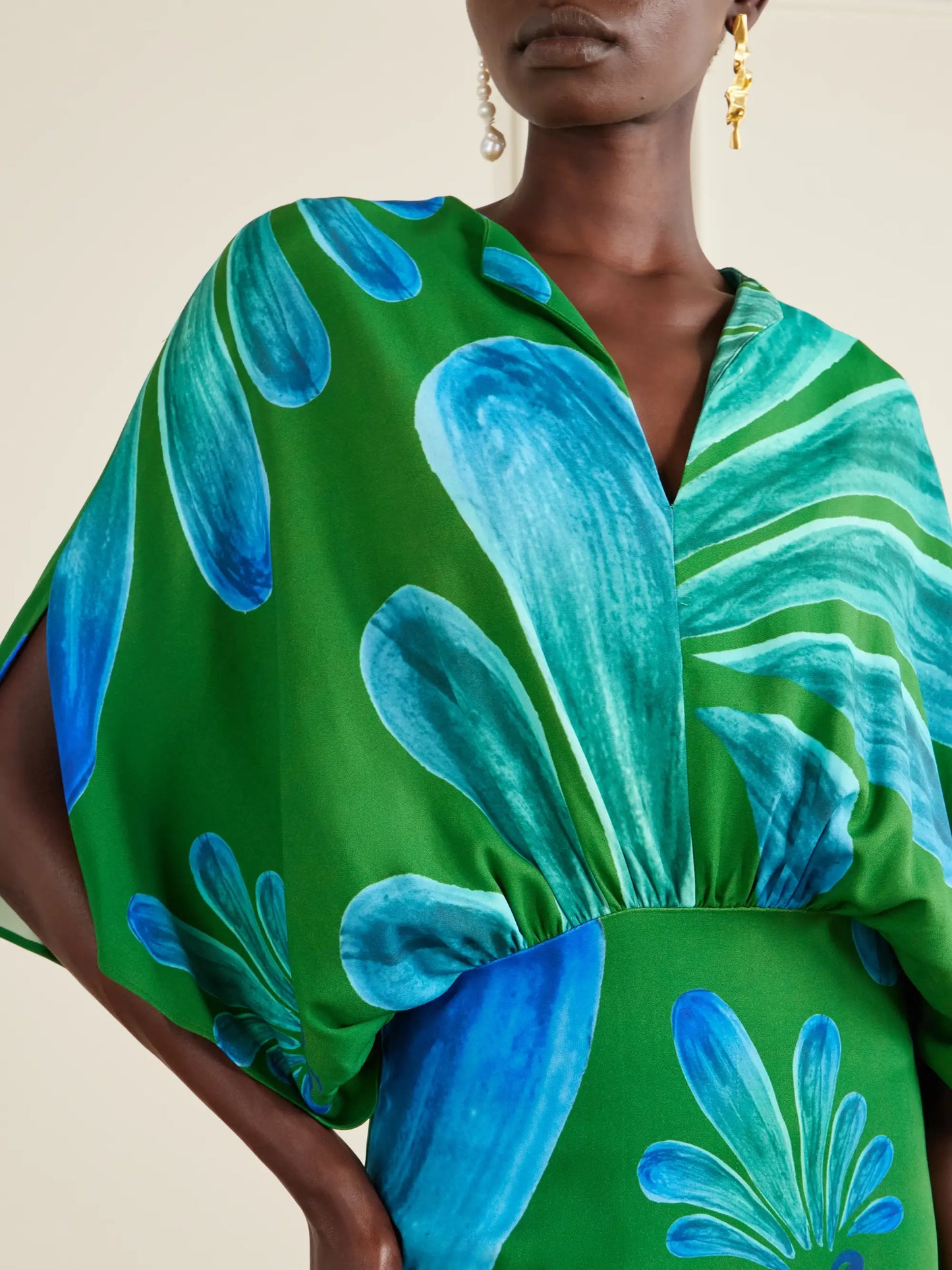 Alcmene Printed Satin Mini Dress