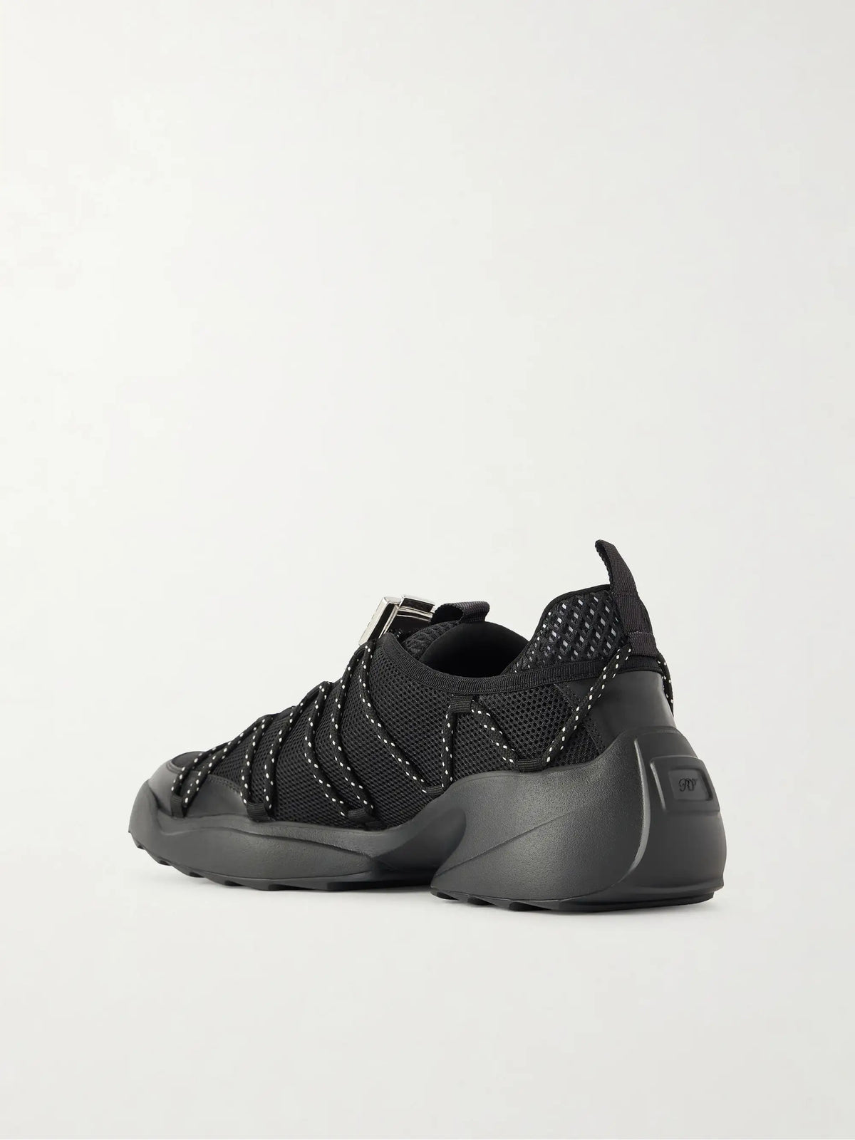 Viv On The Run Embellished Leather-trimmed Mesh Sneakers