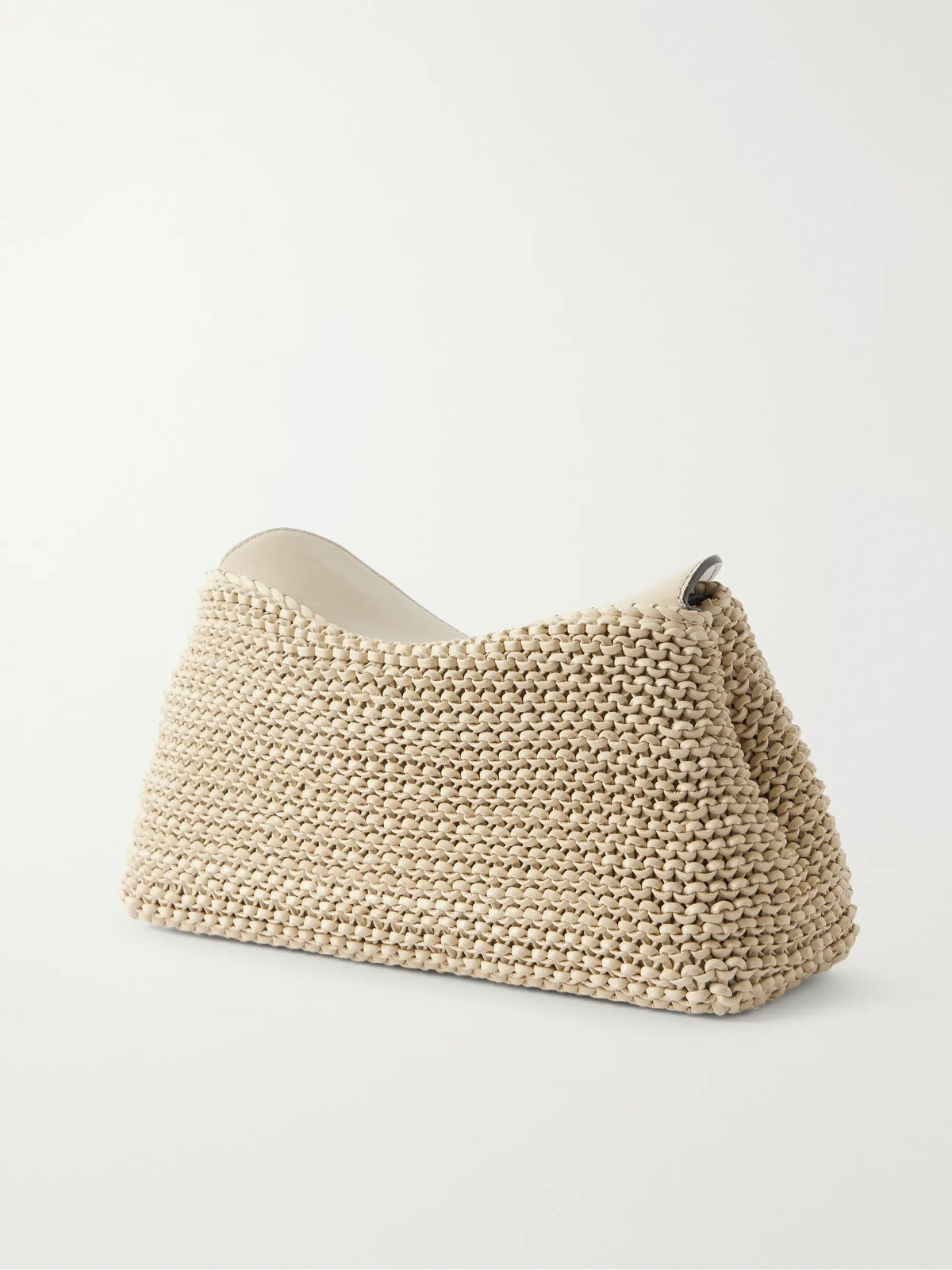 T-lock Woven Leather Clutch