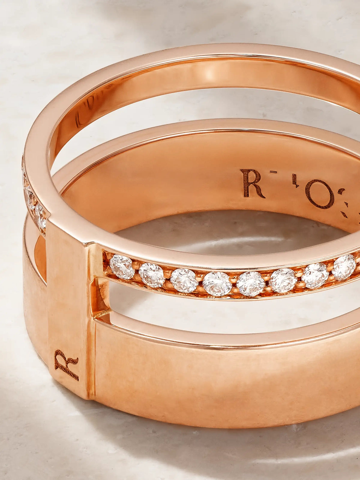 Berbère Module 18-karat Rose Gold Diamond Ring