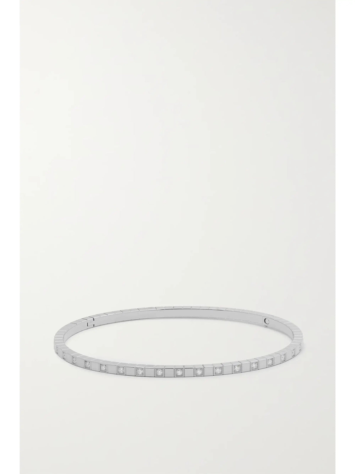 Ice Cube 18-karat White Gold Diamond Bangle