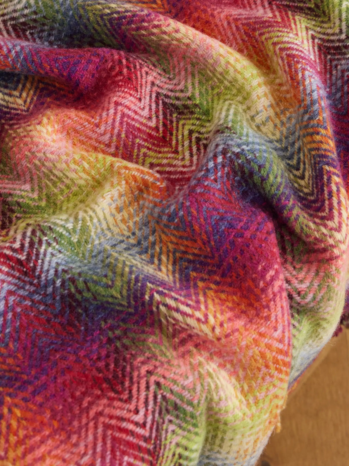 Montgomery Fringed Striped Recycled Wool-blend Throw