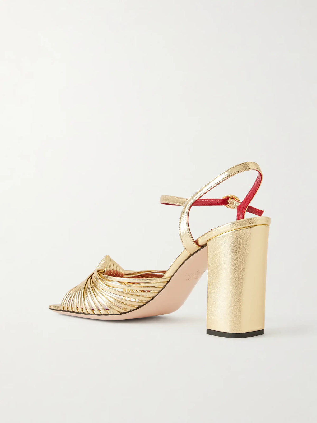 Annet 90 Knotted Metallic Leather Sandals