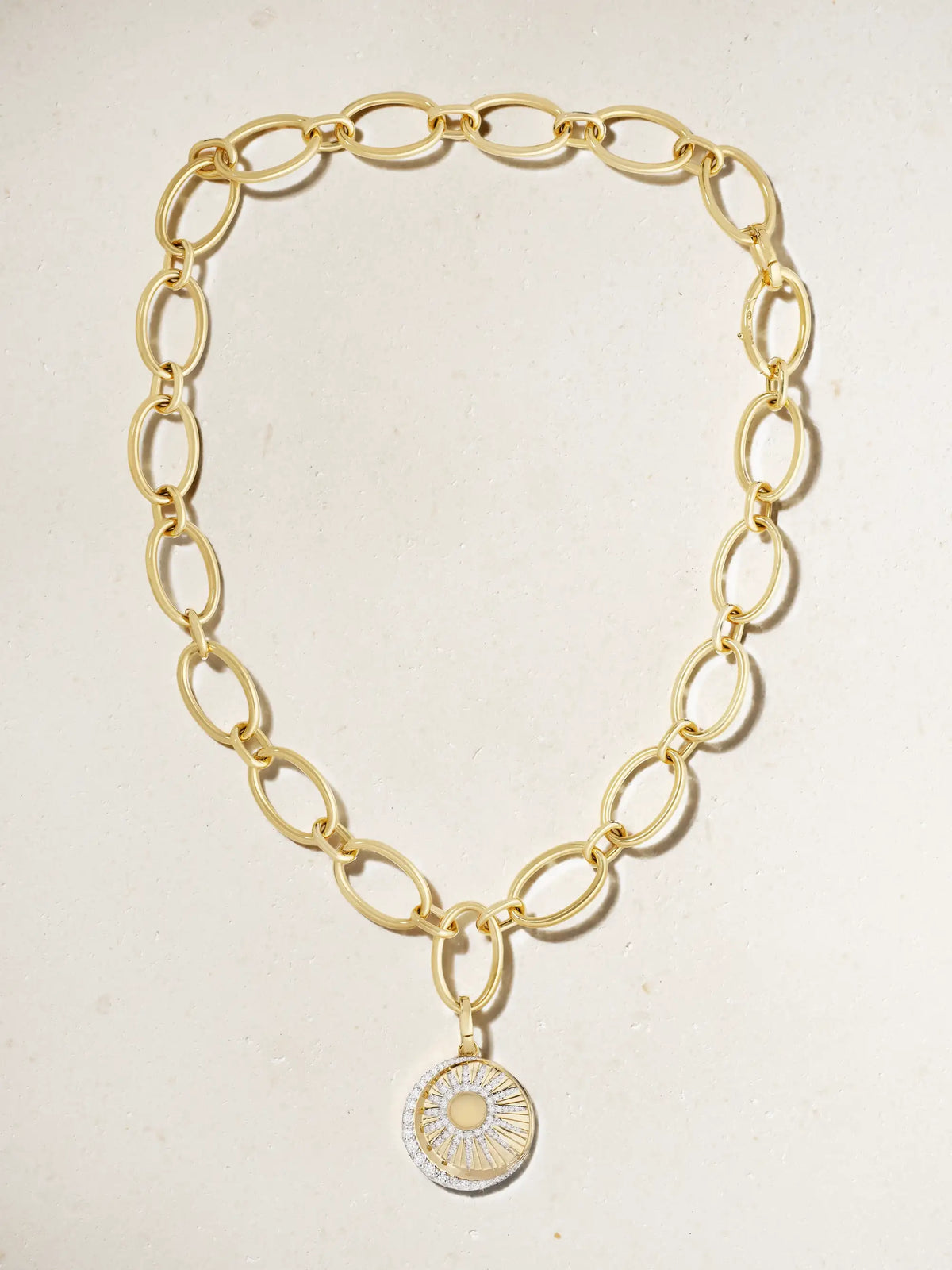 Balance Oval Infinity 18-karat Gold Diamond Necklace