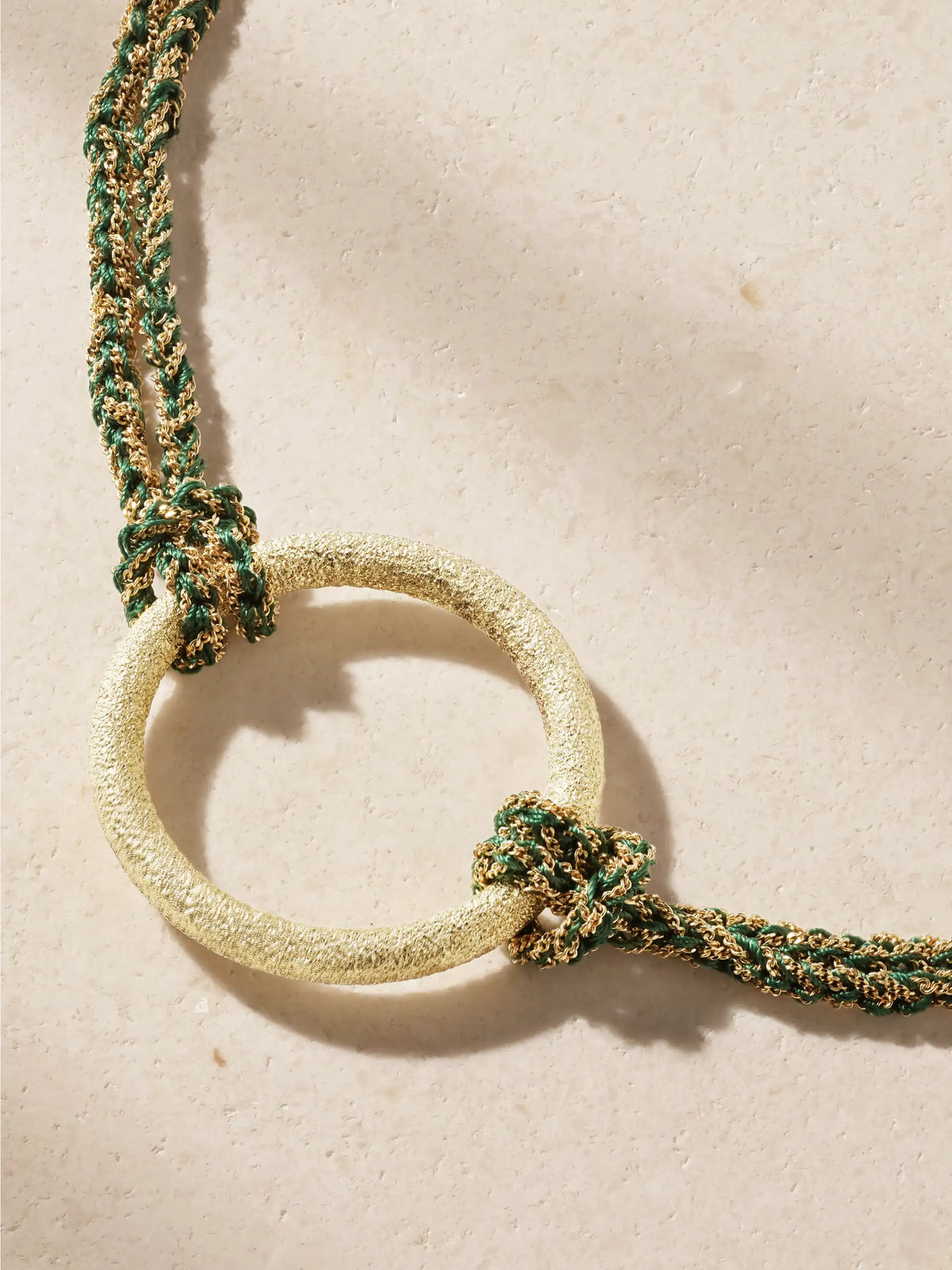 1885 Links Lucky Fortune + Ladybug 18-karat Gold And Silk Bracelet
