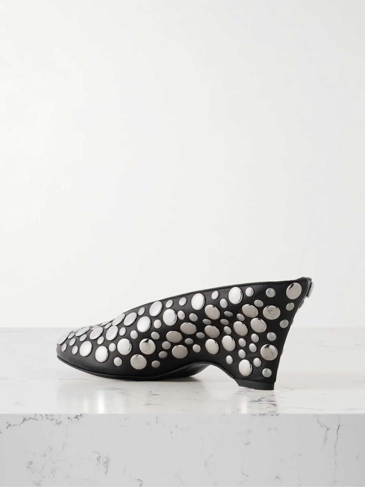 Cloak Studded Leather Mules