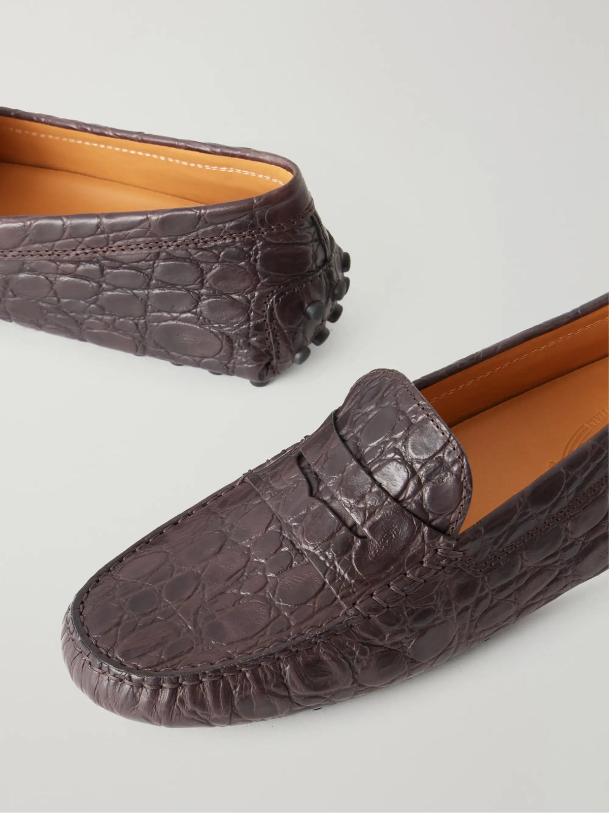 Gommino Croc-effect Leather Loafers