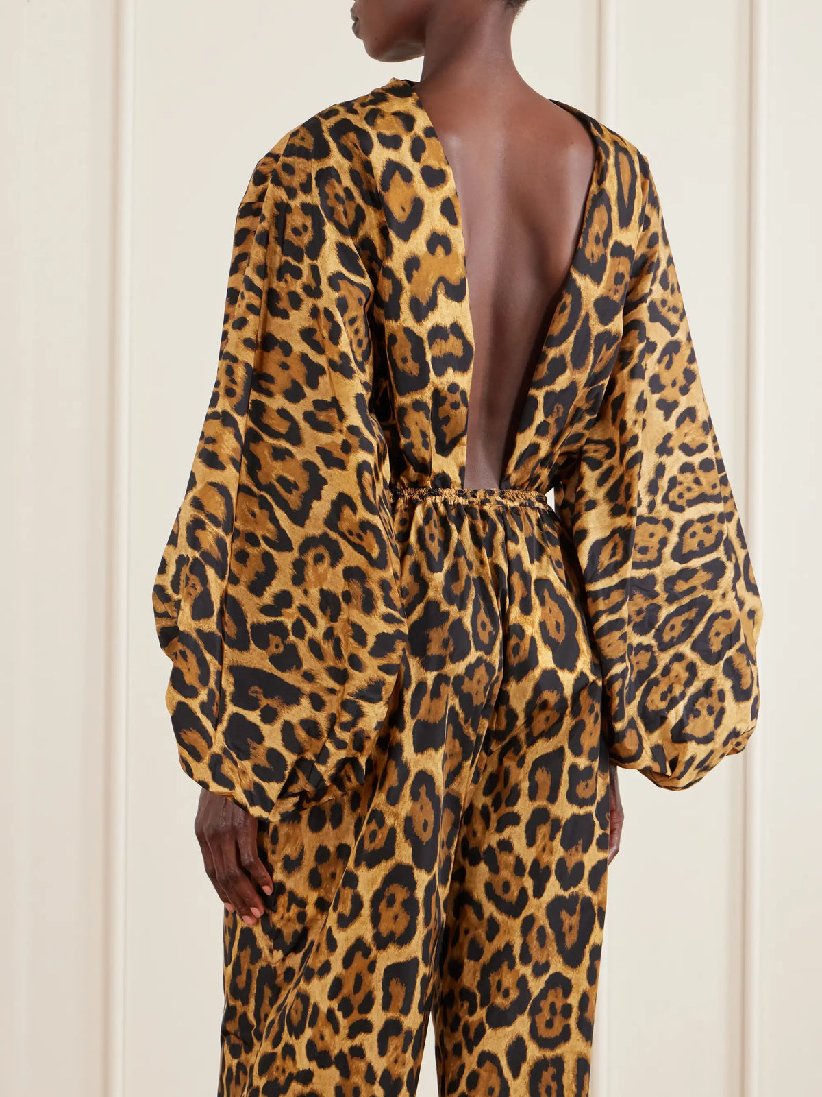 Alaïa Leopard-print Shell Bodysuit