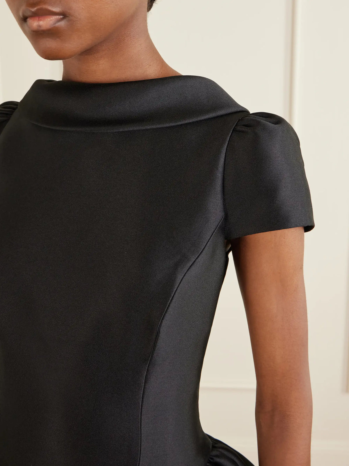 Self-Portrait Gathered Taffeta Mini Dress