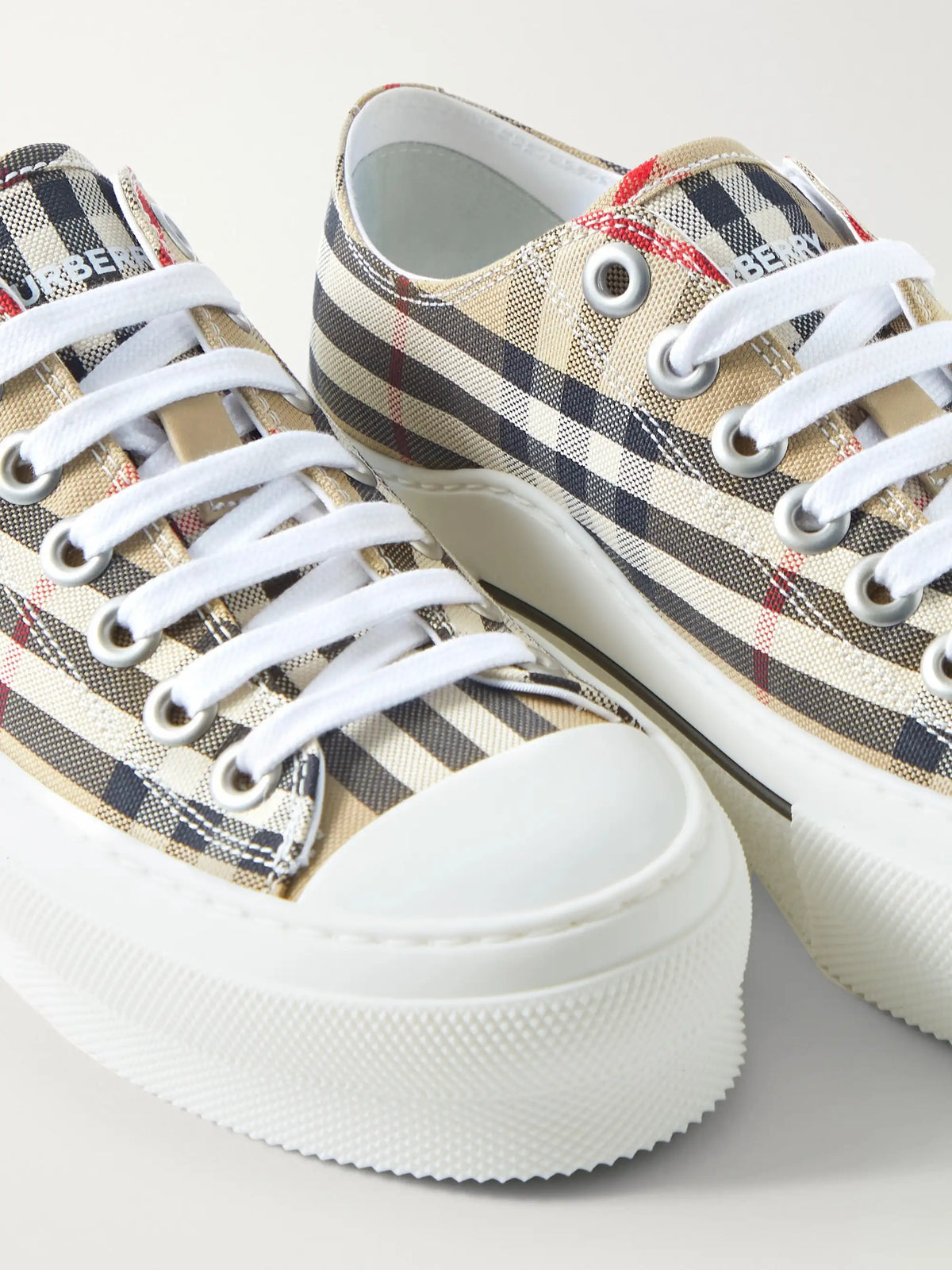 Checked Canvas Sneakers
