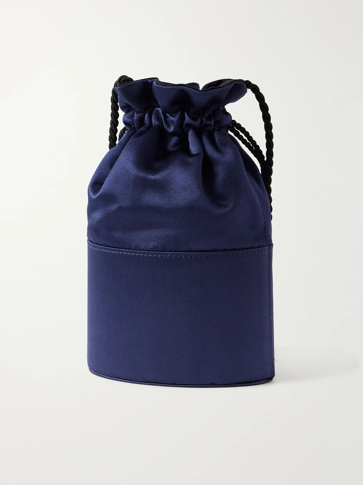Hunting Season The Lola Drawstring Tasseled Cord-trimmed Satin Bucket Bag