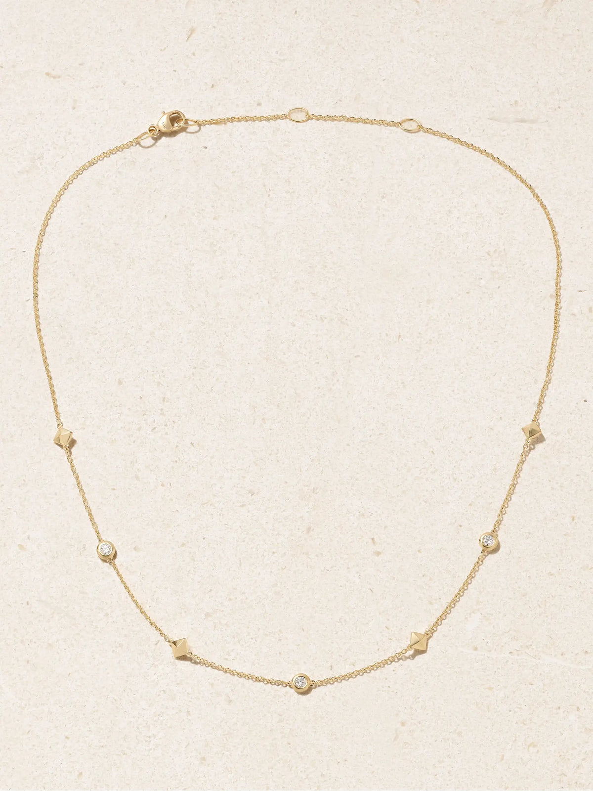Petite Modern Renaissance 18-karat Gold Diamond Necklace