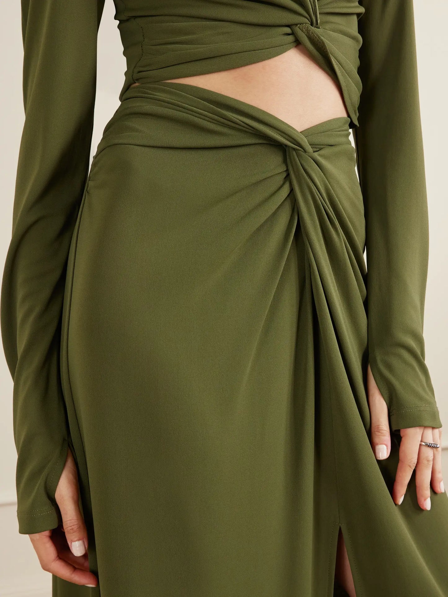 Rebecca Satin Midi Skirt