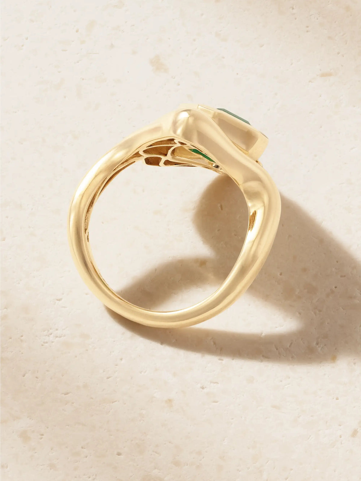 SHAY Zar 18-karat Gold, Emerald And Diamond Pinky Ring
