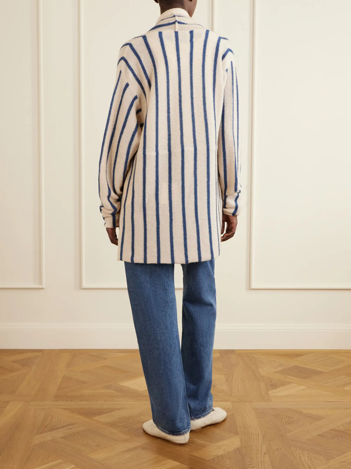 Striped Knitted Cashmere Cardigan