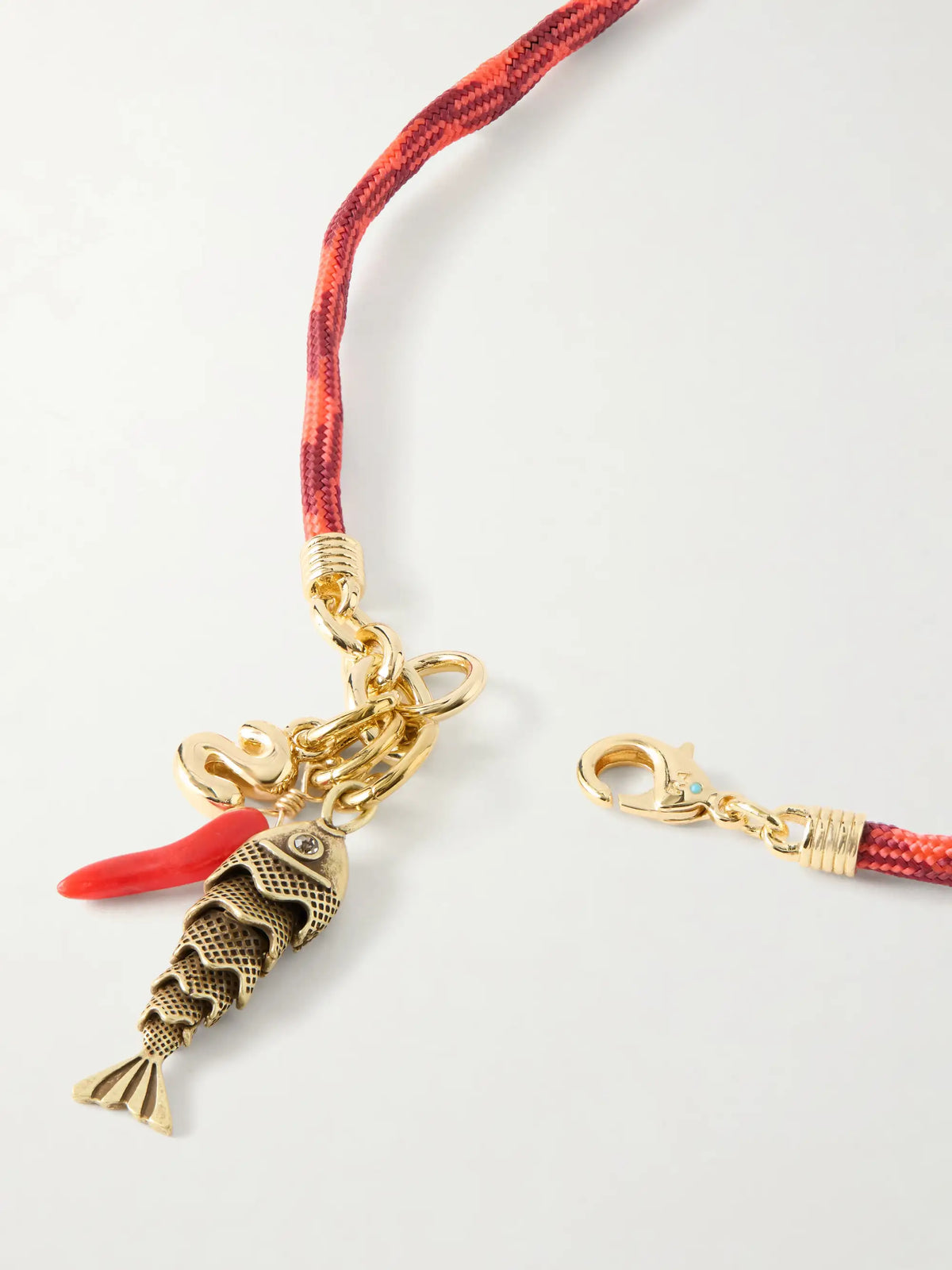 The Happy Cord Gold-tone And Cubic Zirconia Necklace