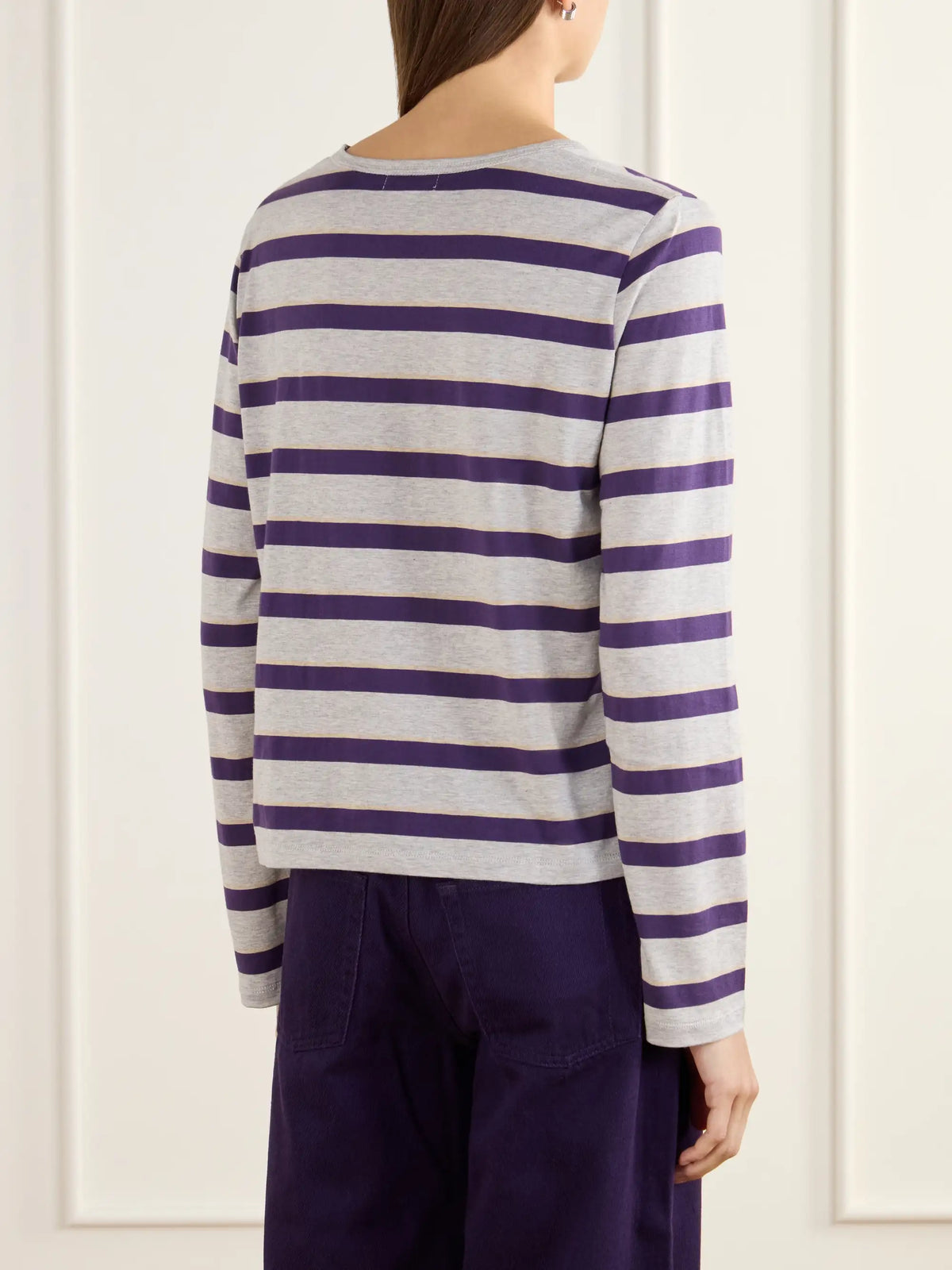 Still Here Striped Cotton-jersey T-shirt