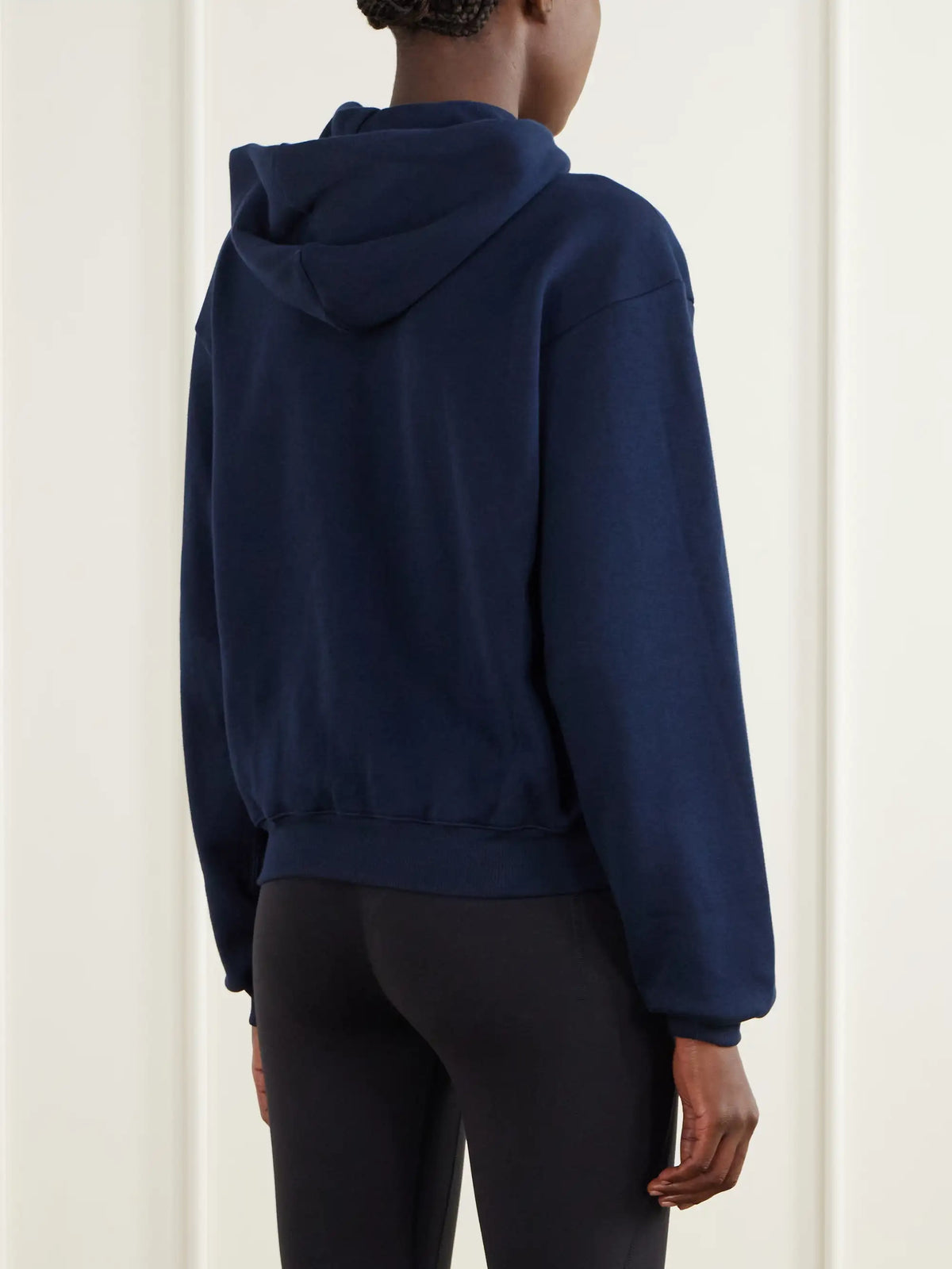 SKIMS Hooded Cotton-blend Fleece Zip-up Sweatshirt