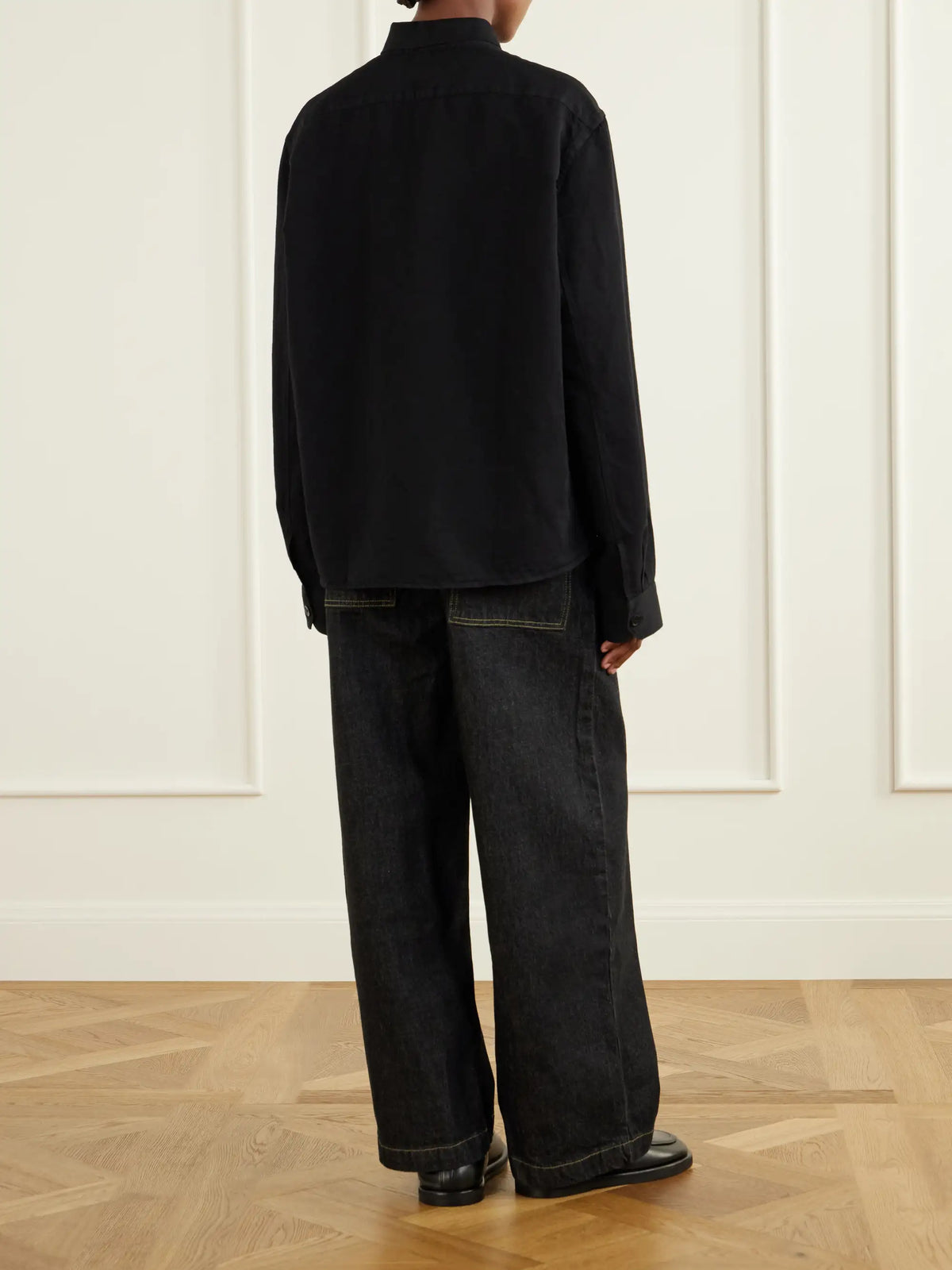 Studio Nicholson Hithe Garment-dyed Cotton And Linen-blend Shirt