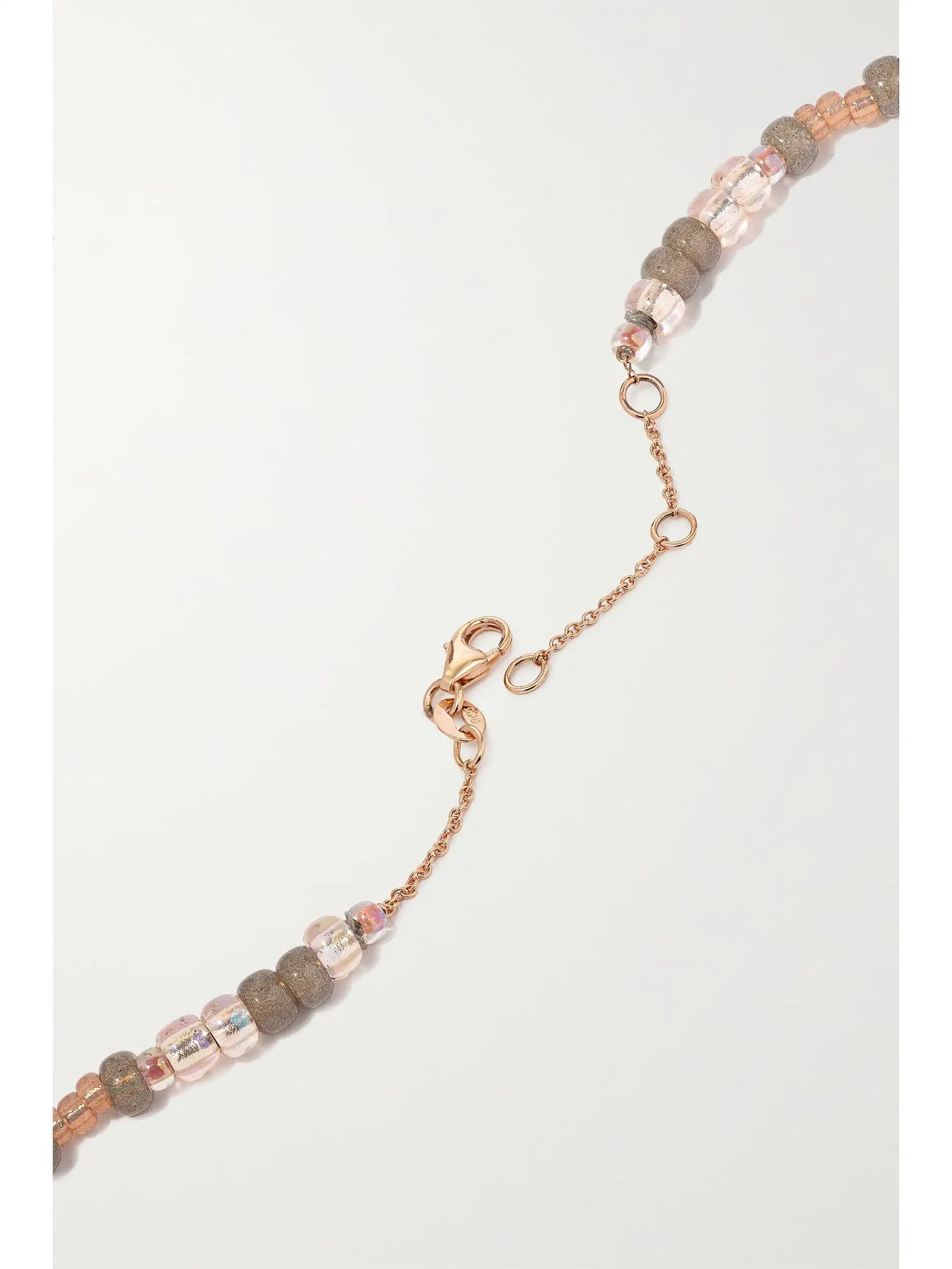 Id 14-karat Rose Gold, Bead And Diamond Necklace