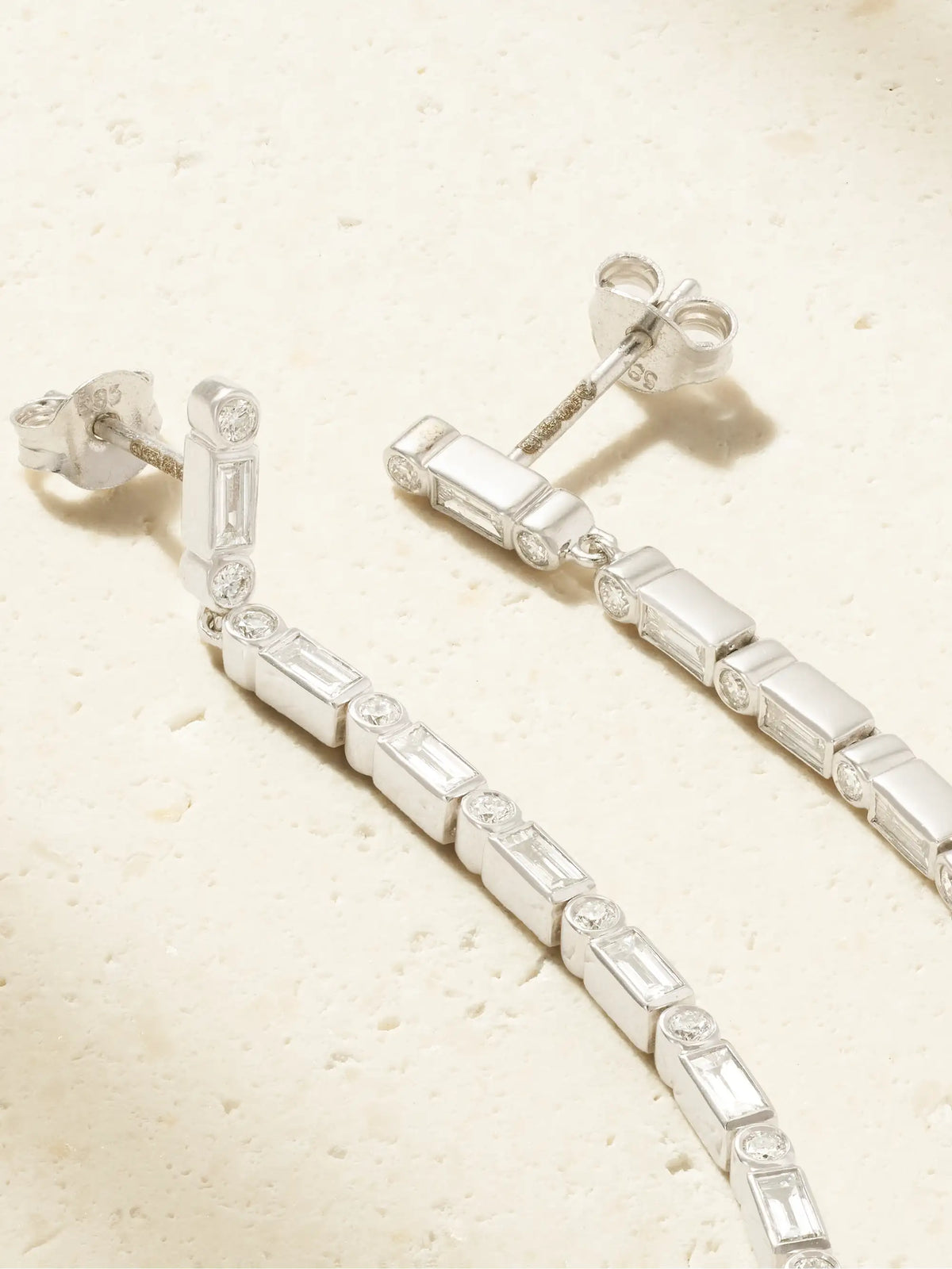 14-karat White Gold Diamond Earrings
