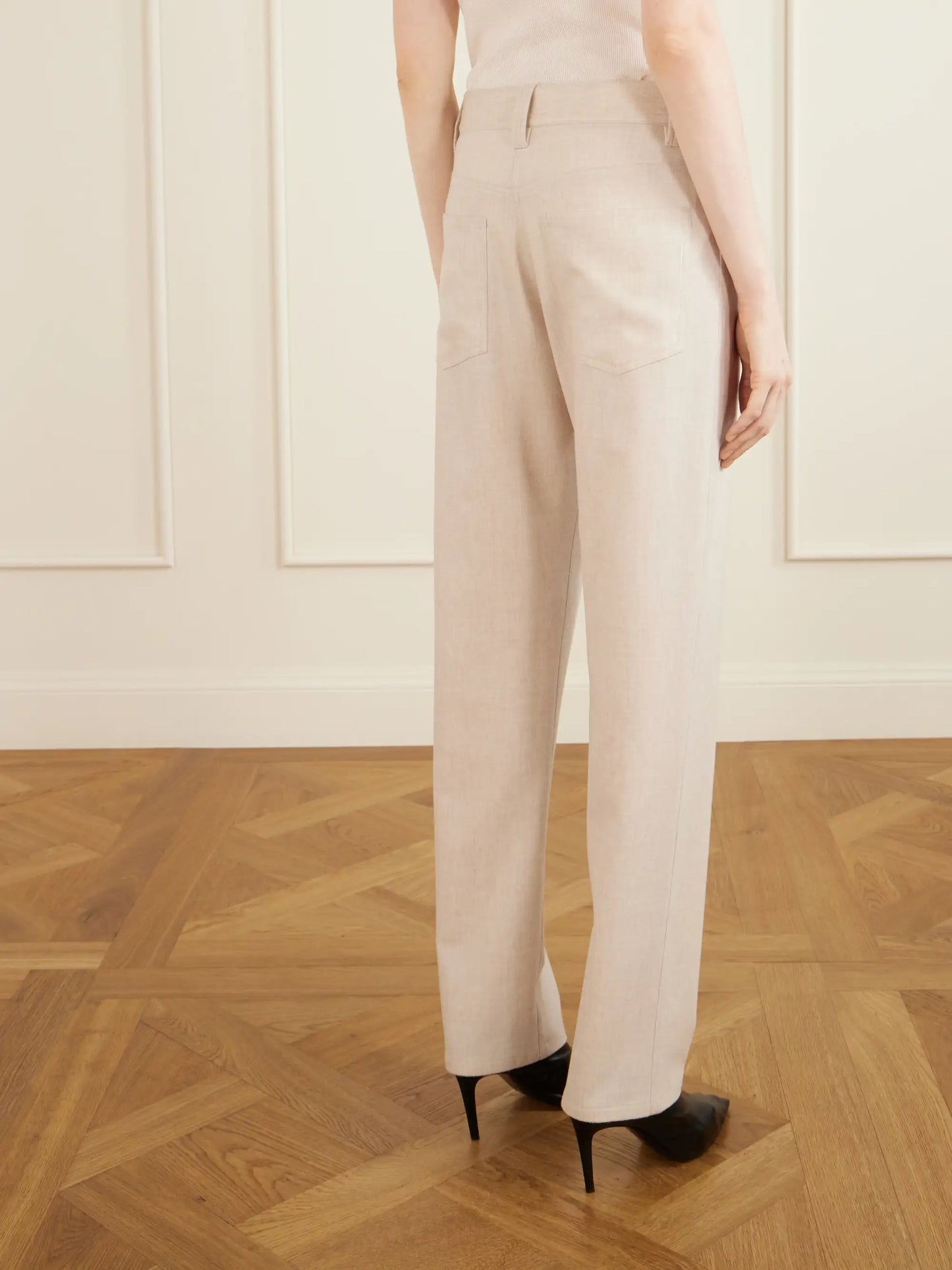 Callum Stretch Wool And Cashmere-blend Straight-leg Pants