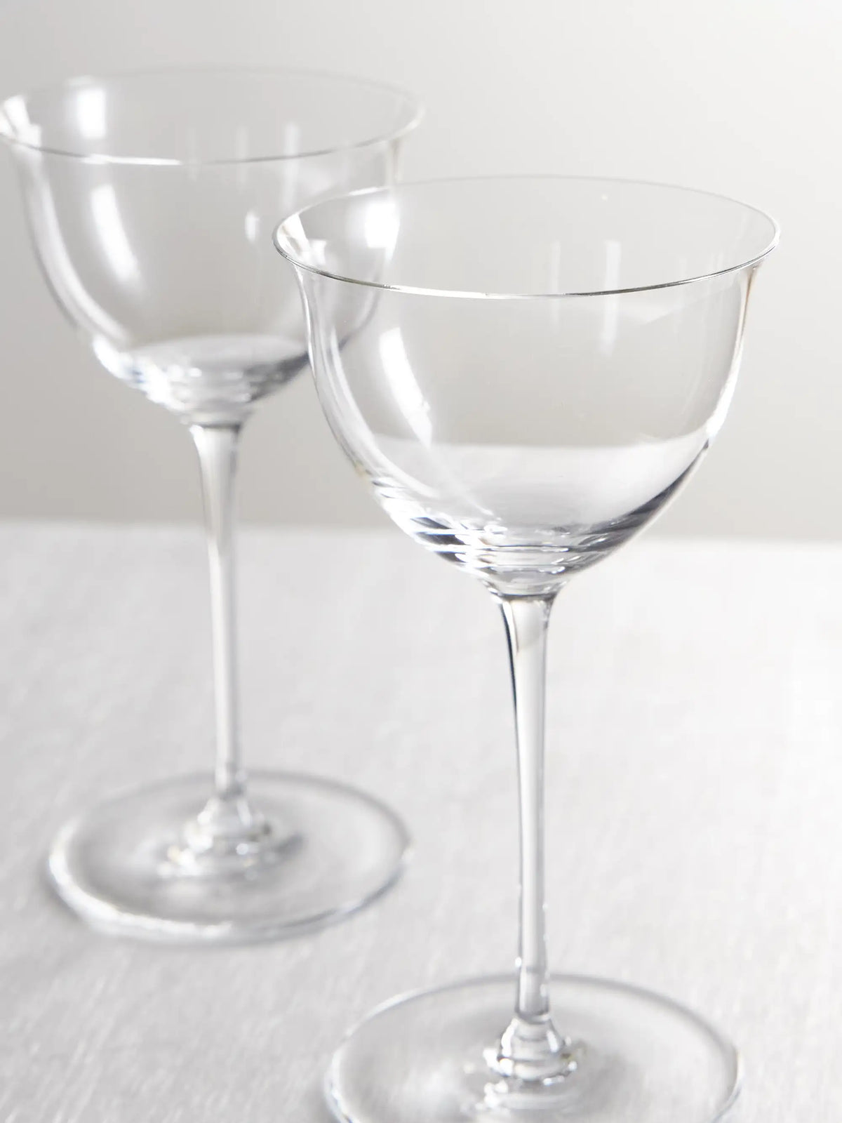 Set Of Two Crystal Wine Glasses