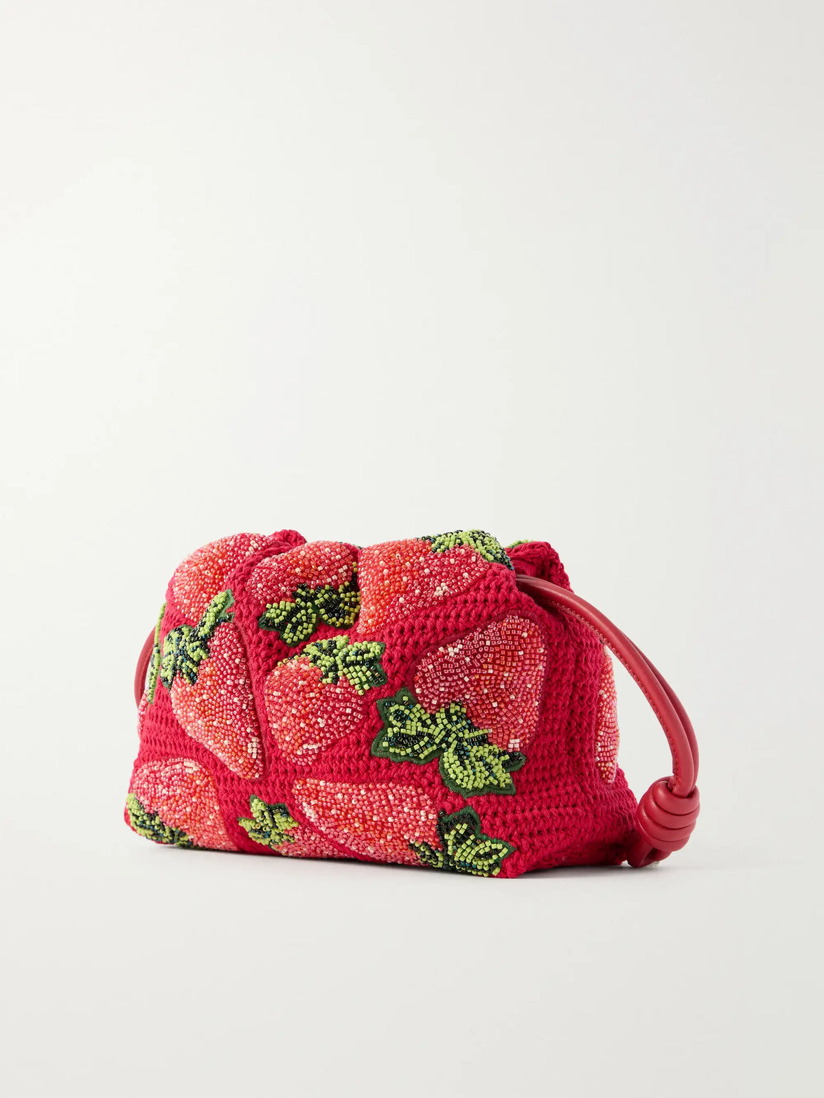 + Paula's Ibiza Flamenco Leather-trimmed Beaded Clutch Bag