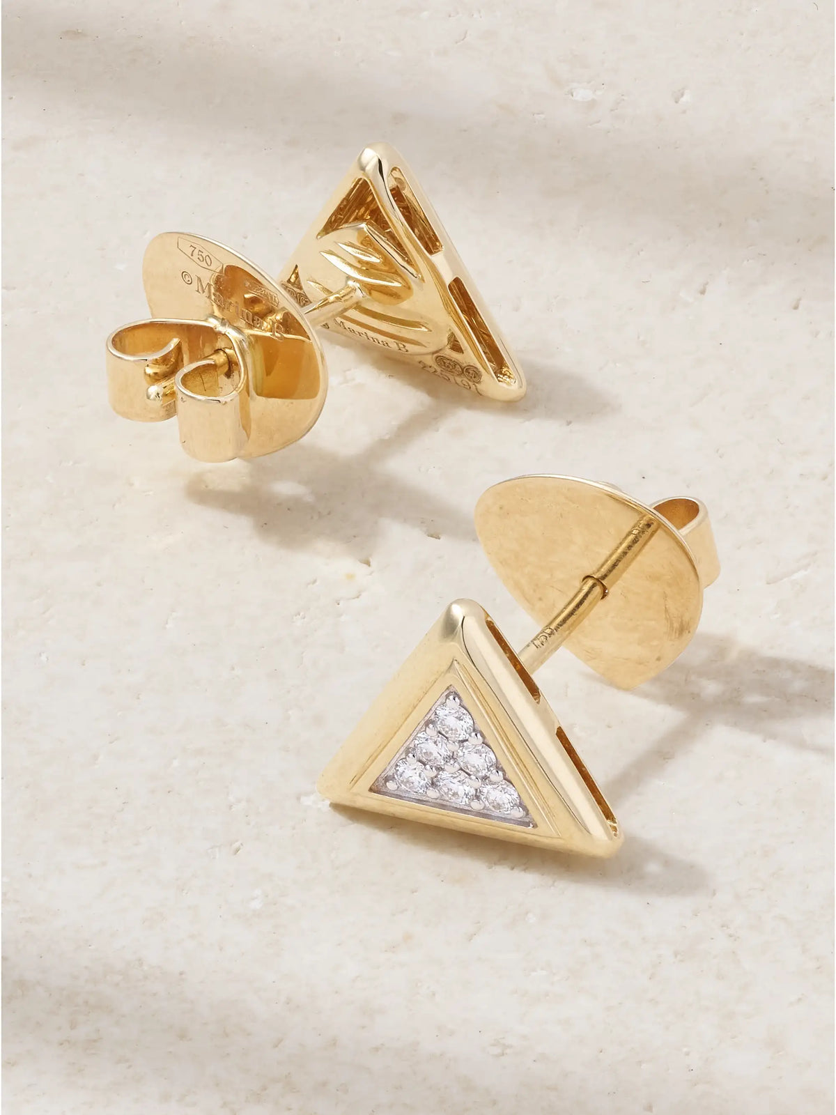 Triangolini 18-karat Yellow And White Gold Diamond Earrings