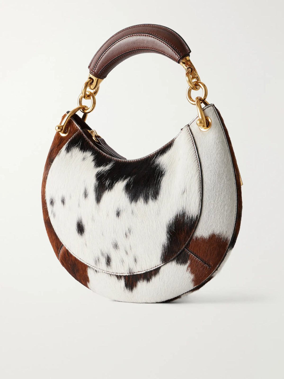 Chloé Banana Leather-trimmed Calf Hair Top Handle Bag