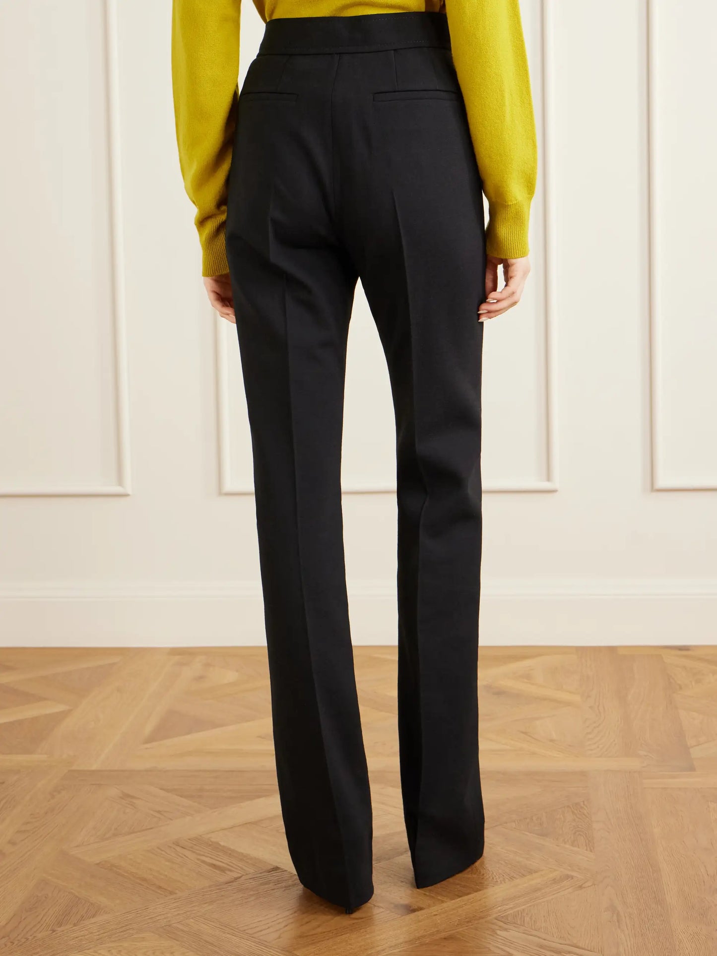 Straight-leg Wool Crepe Pants