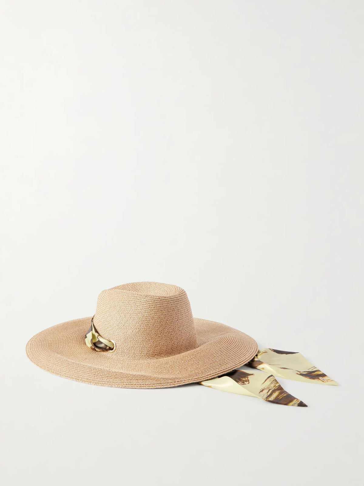 Cassidy Satin-trimmed Straw Hat