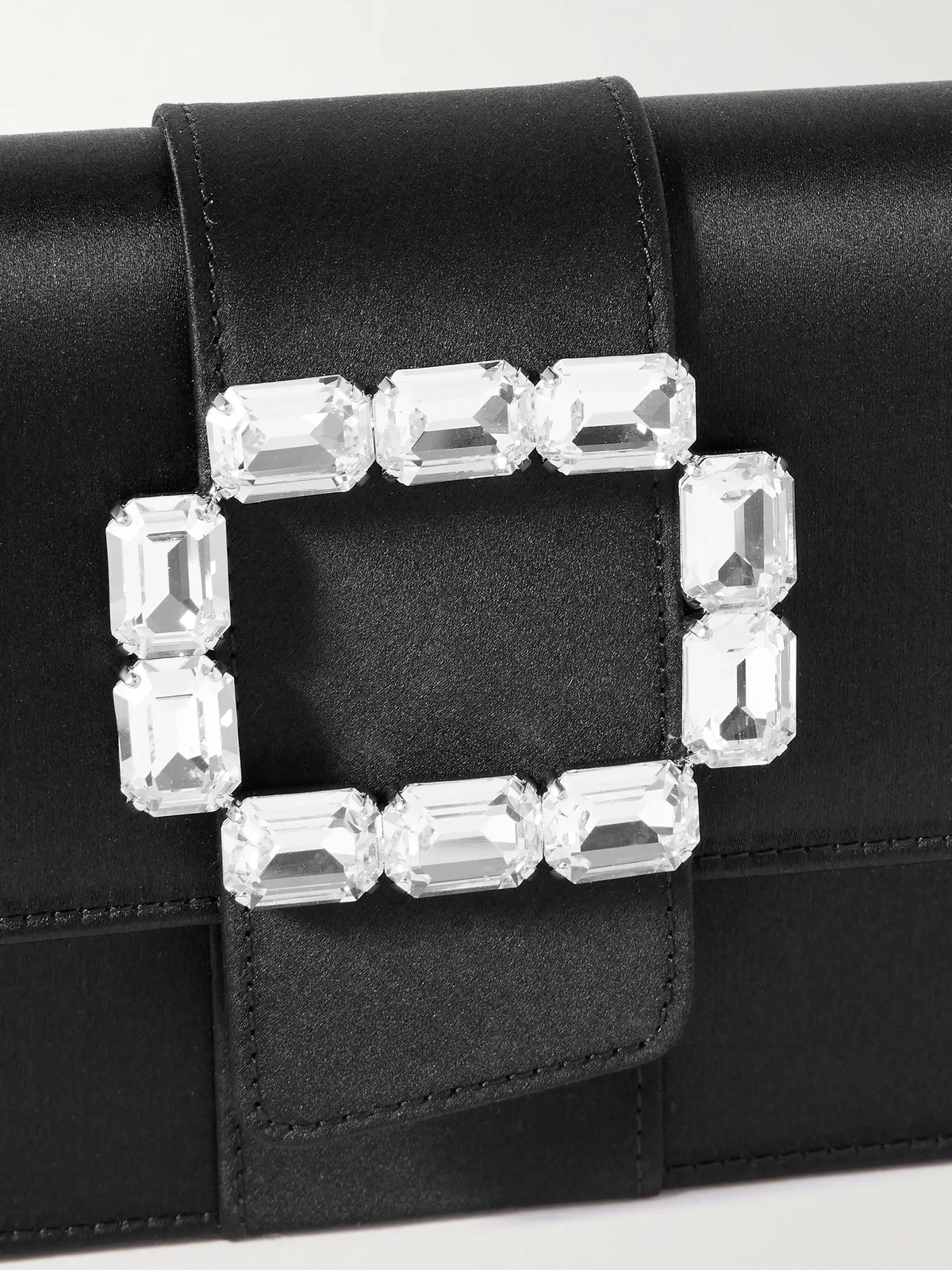 Maycapjou Crystal-embellished Satin Clutch